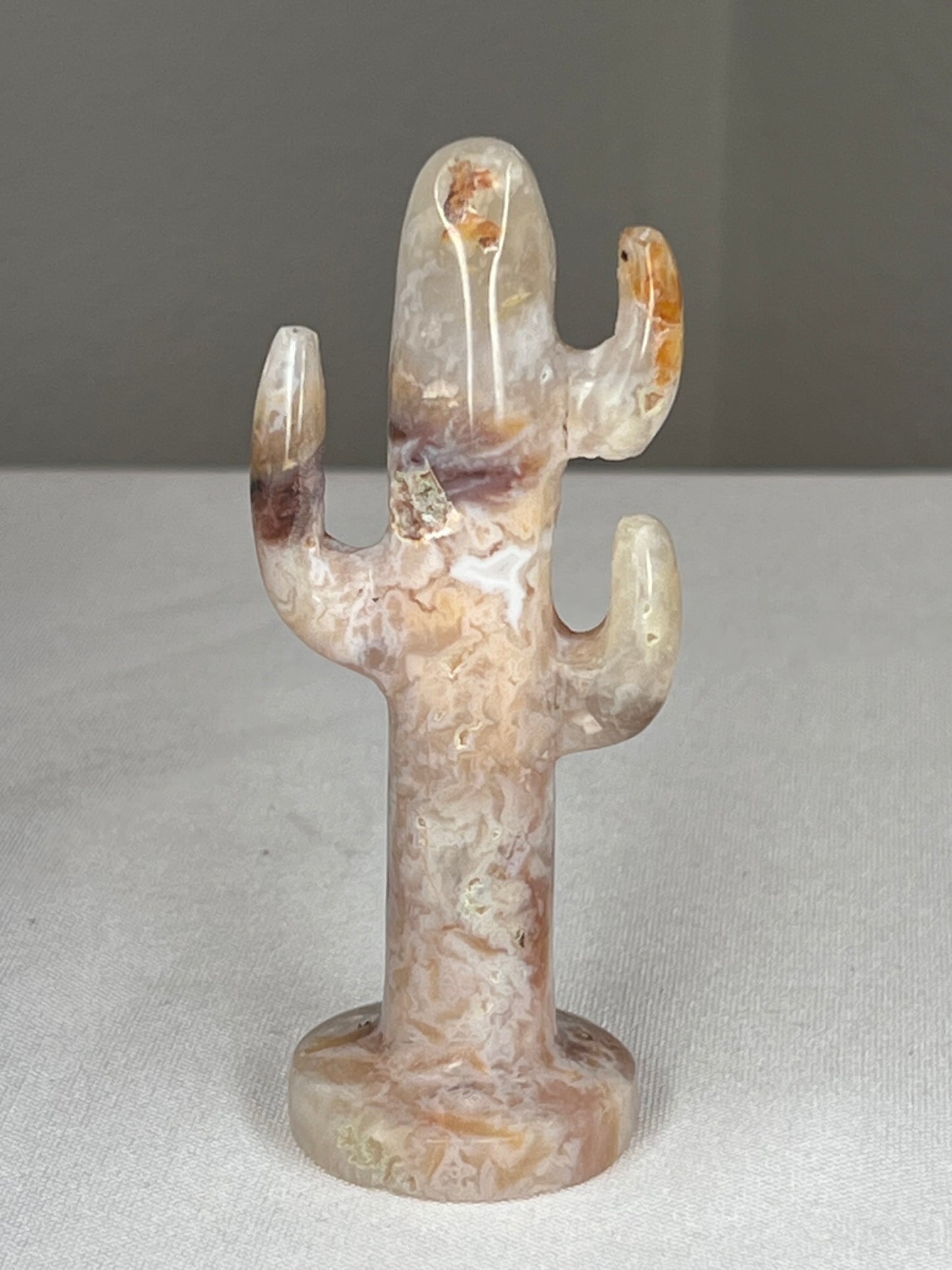 Rainbow Plume Agate Cactus