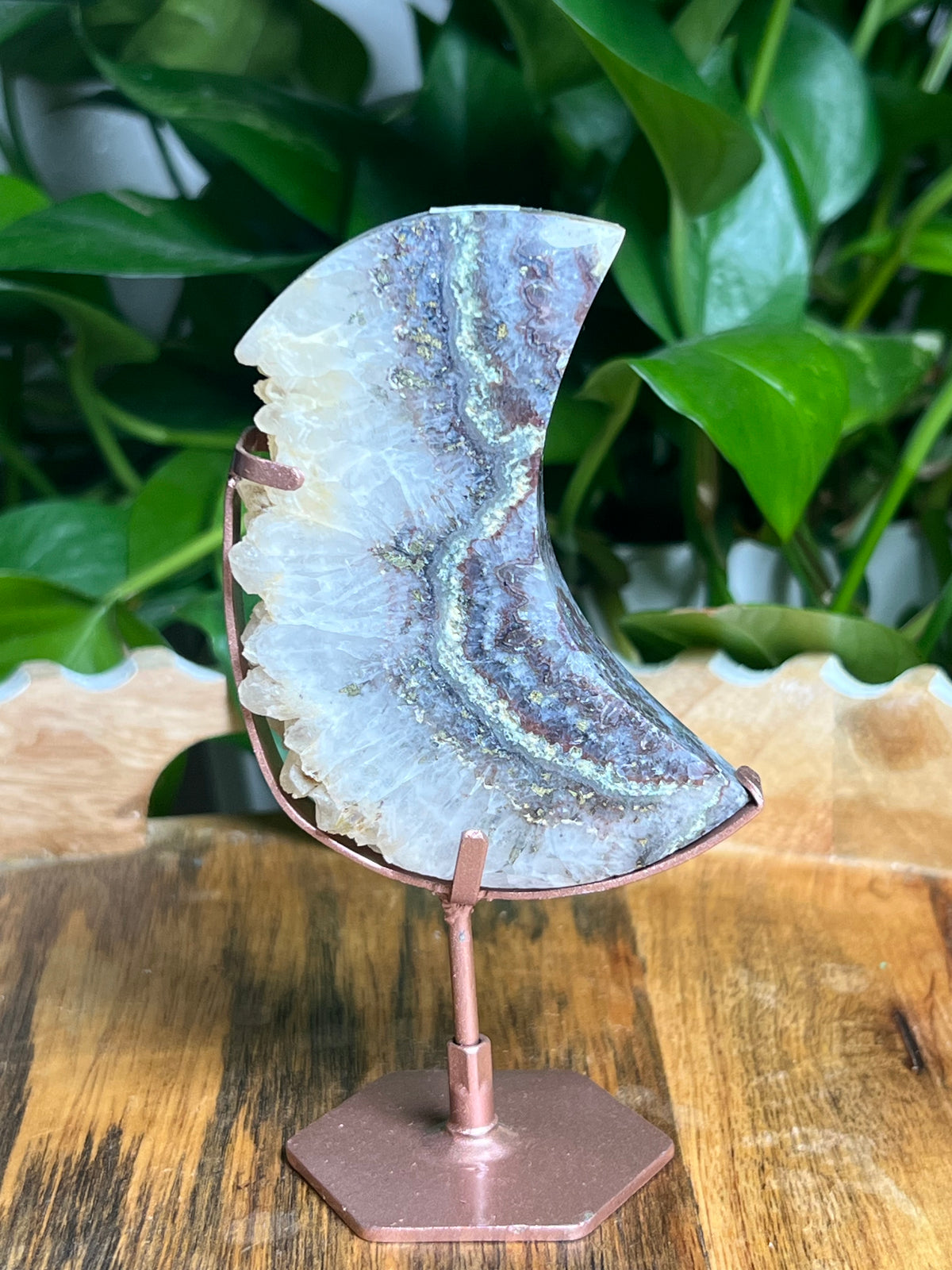 Amethyst Agate Moon: Ari