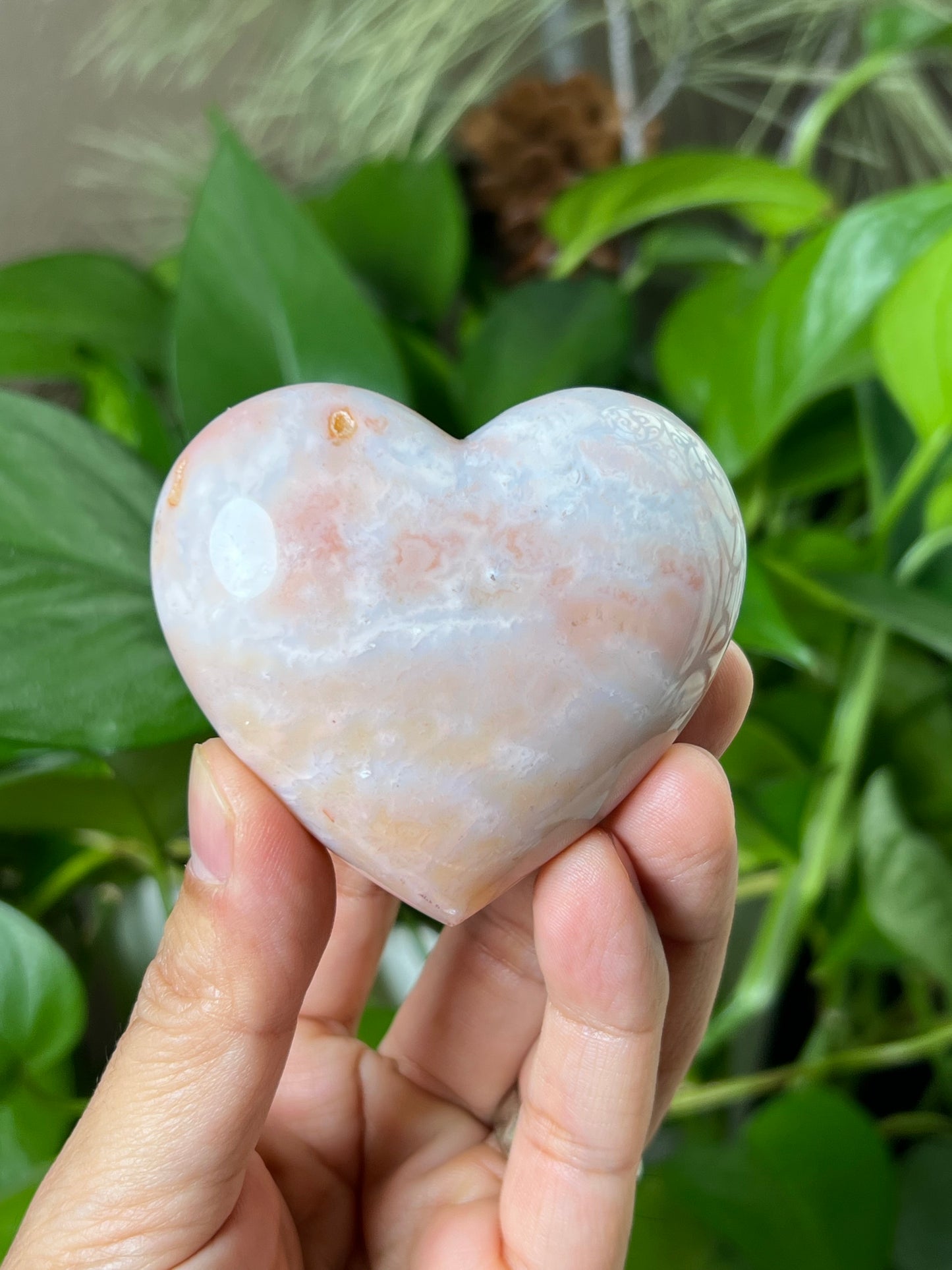 Pink Carnelian Heart