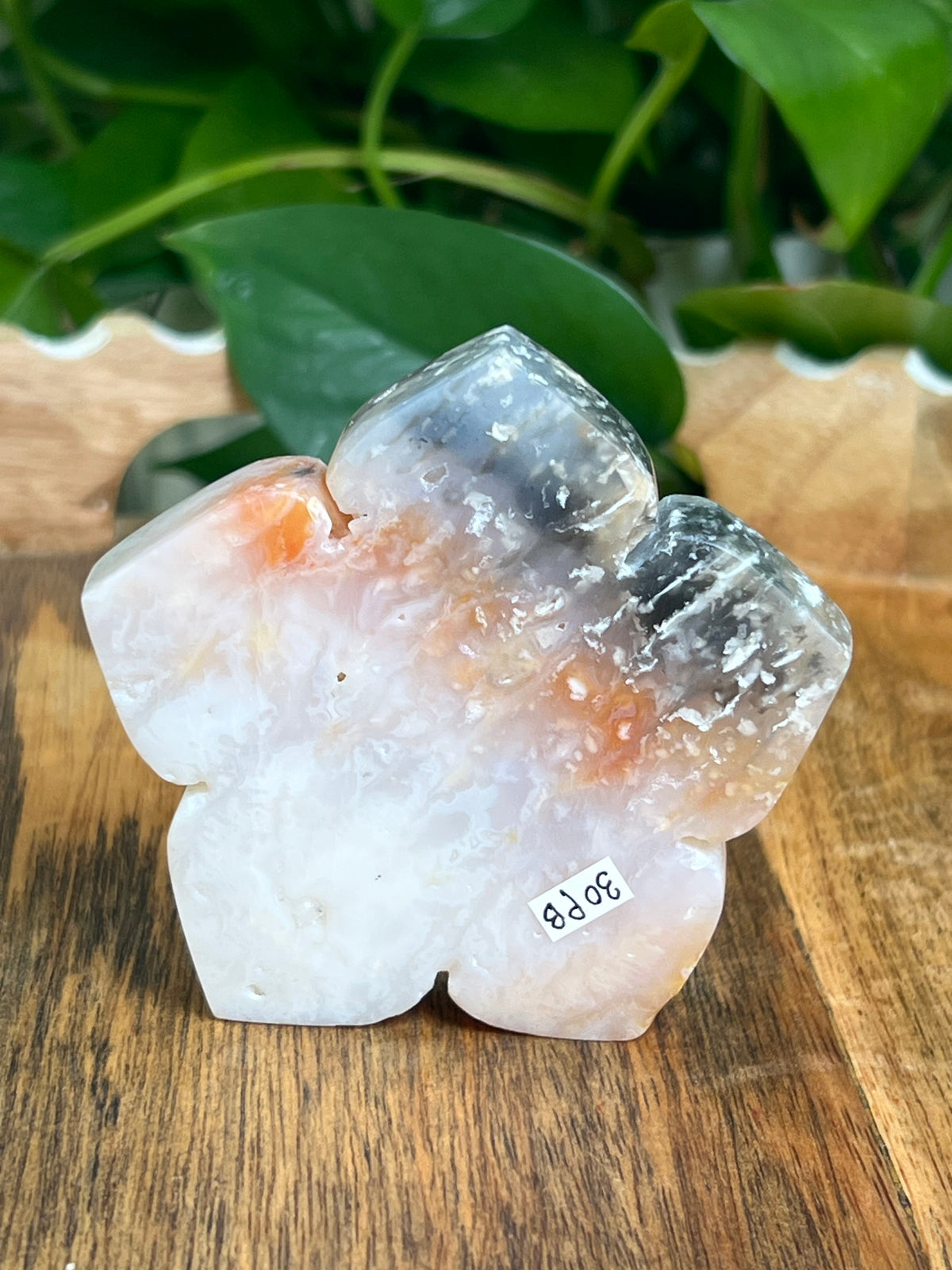 Rainbow Plume Agate Flower: PB
