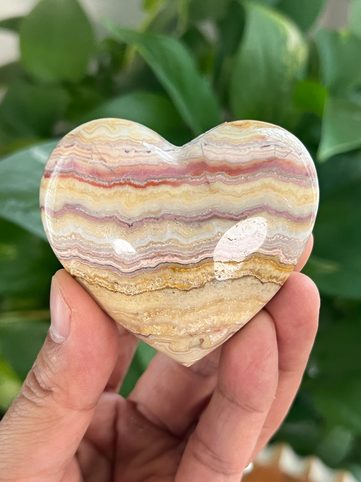 Crazy Lace Agate Small Puffy Moons