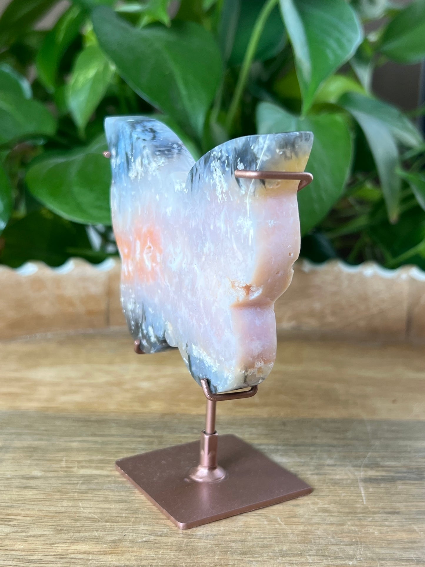 Rainbow Plume Agate Butterfly