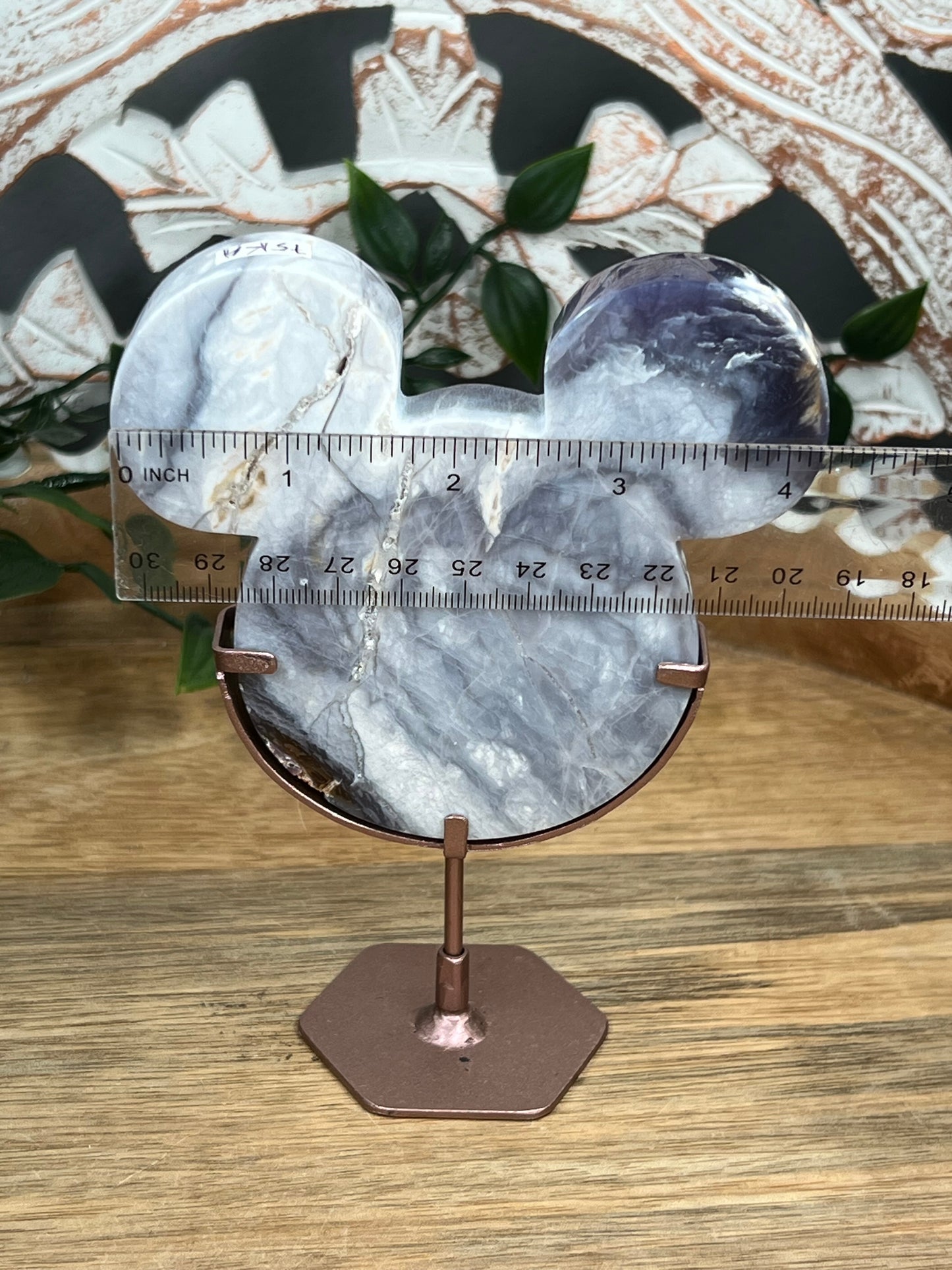 Purple Chalcedony Cat Head