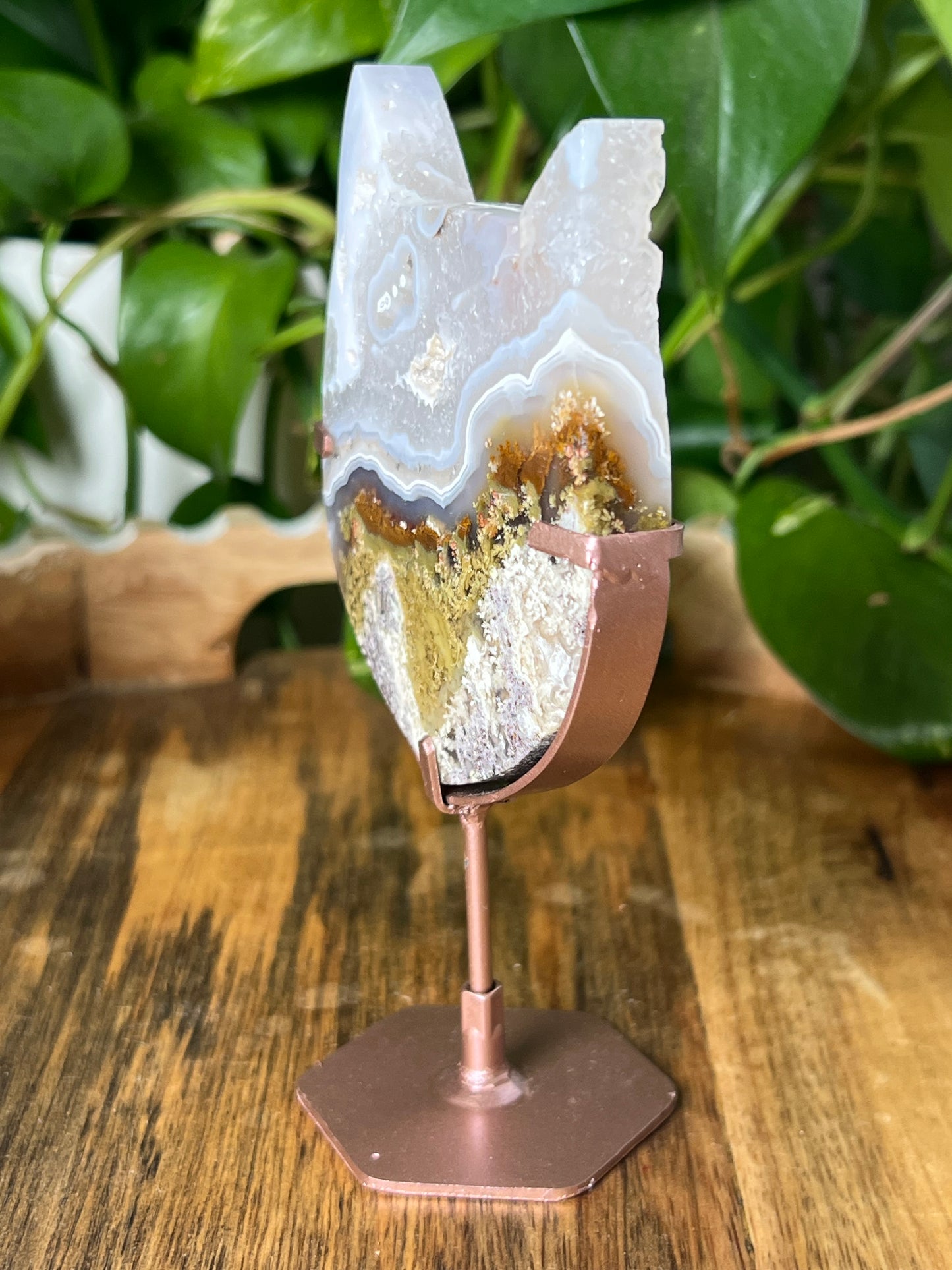 Scenic Moss Agate Cat Head