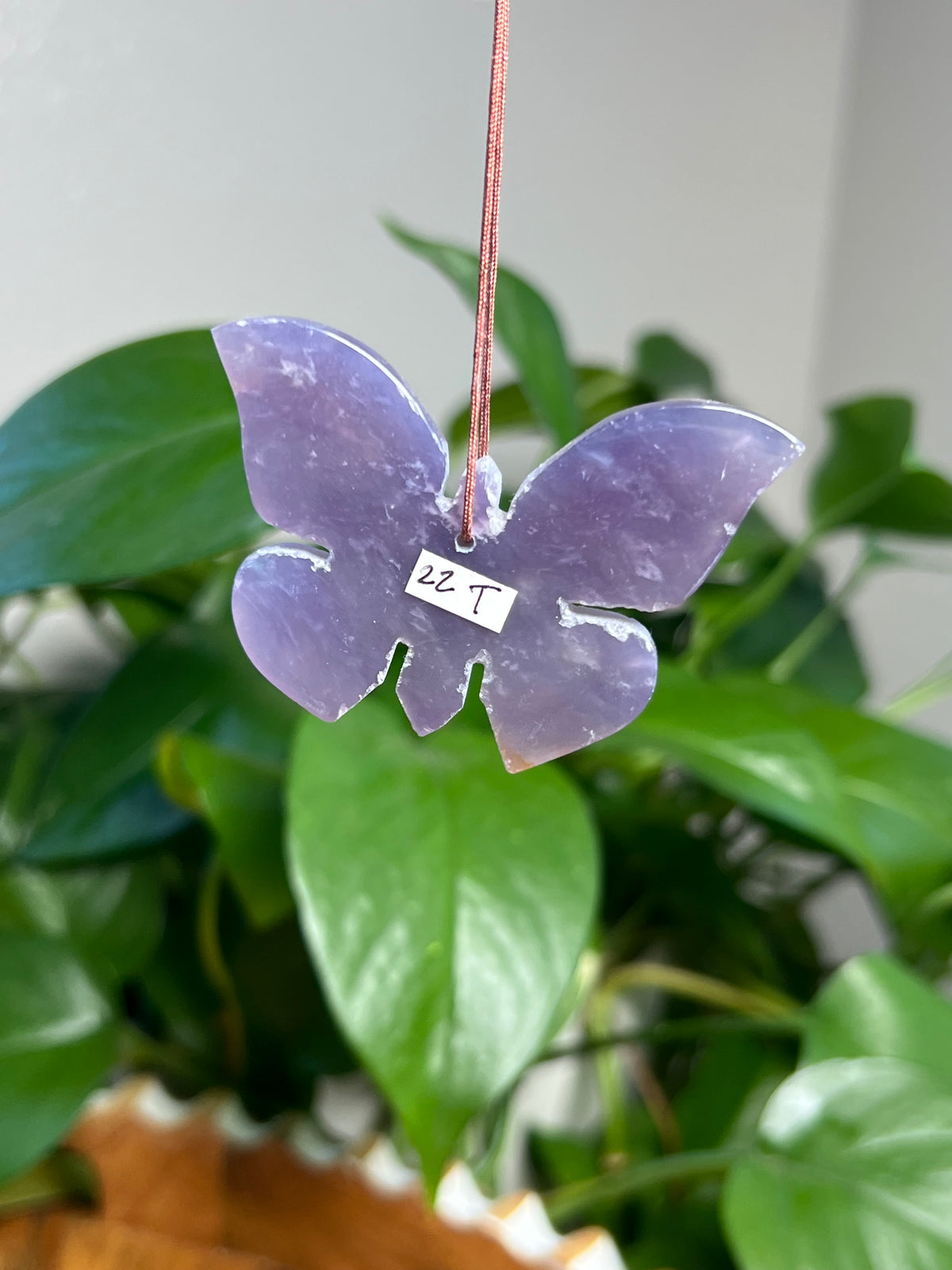 Purple Chalcedony Ornament Butterfly: T