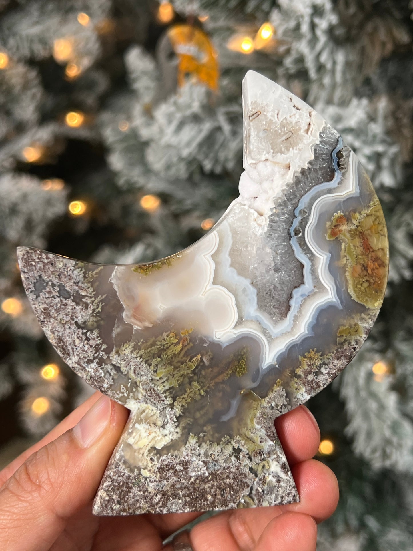 Scenic Moss Agate Moon