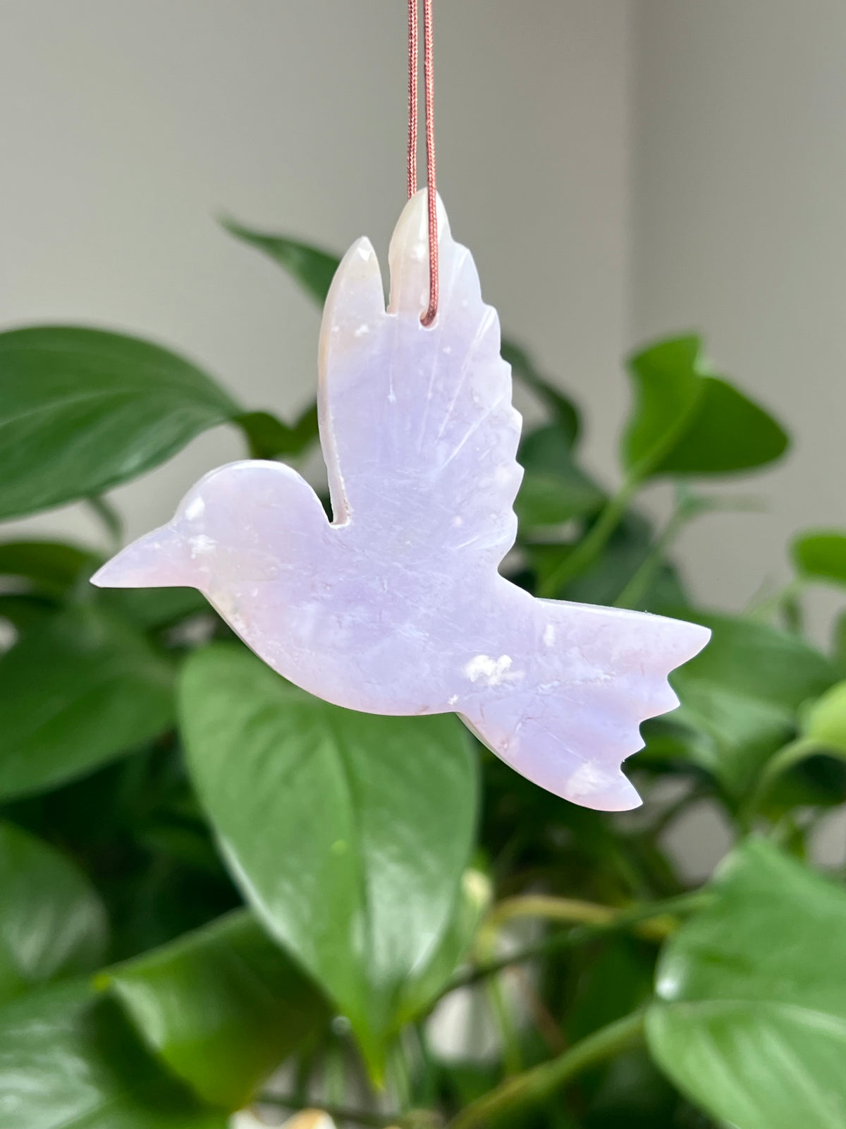 Purple Chalcedony Ornament Hummingbird: A