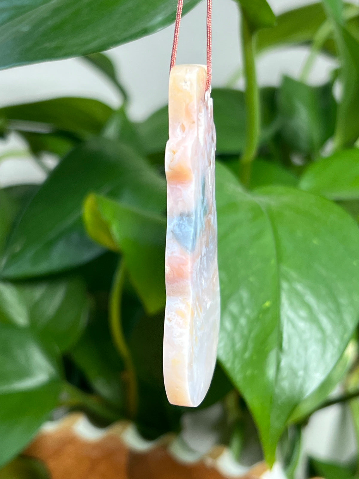 Rainbow Plume Agate Ornament  Snowman: NA