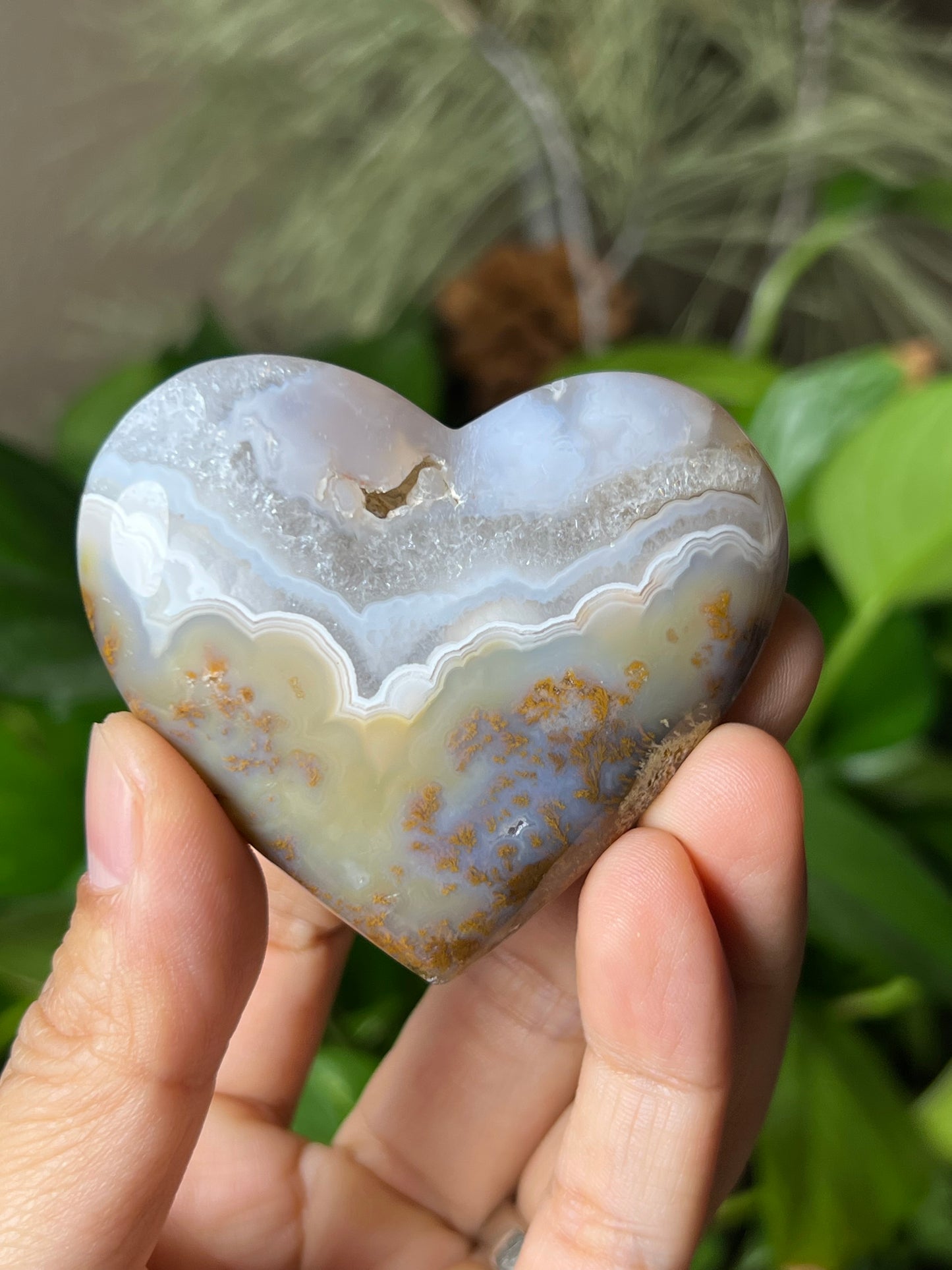 Scenic Moss Agate Heart