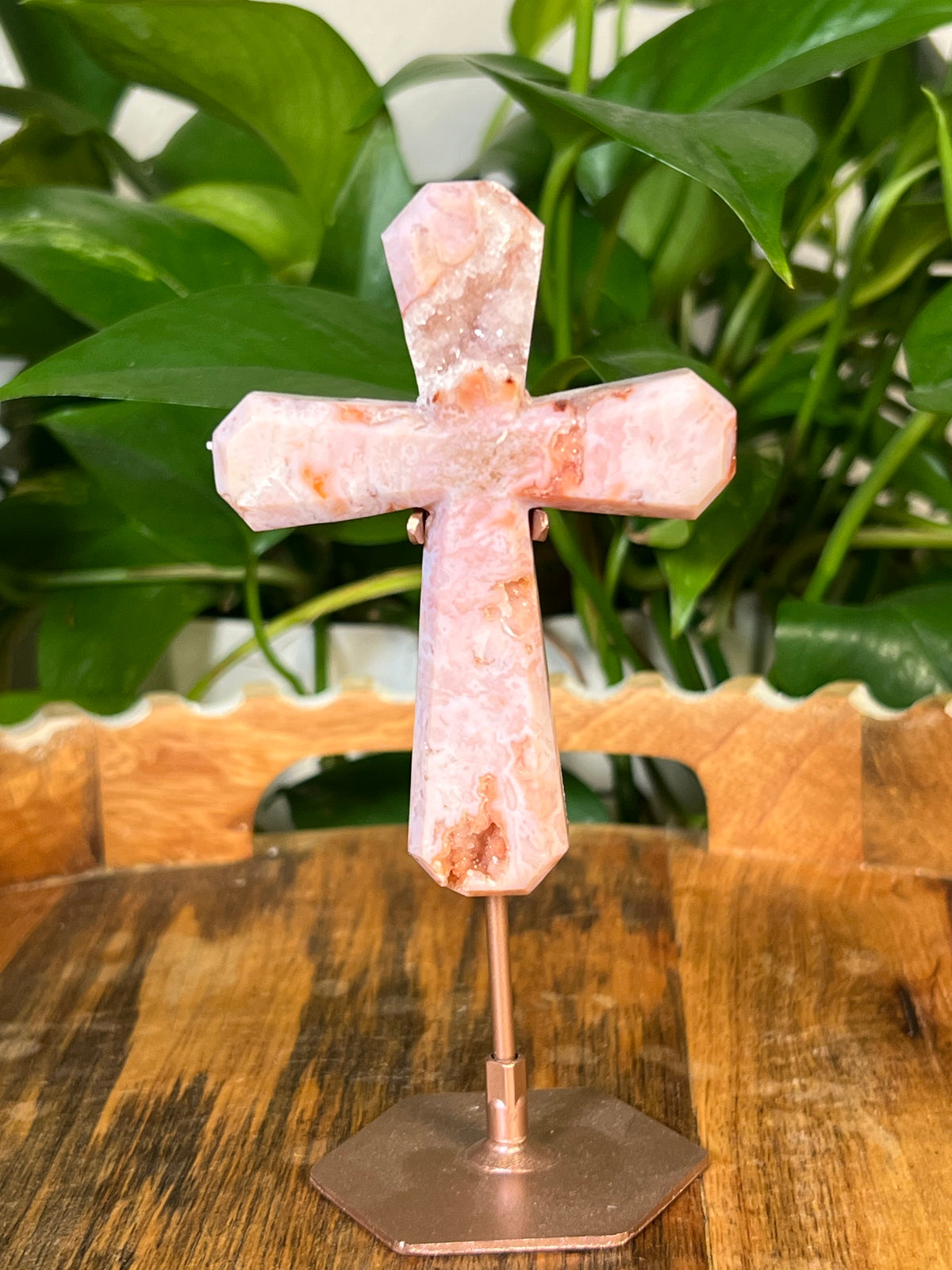 Pink Carnelian Cross: PL