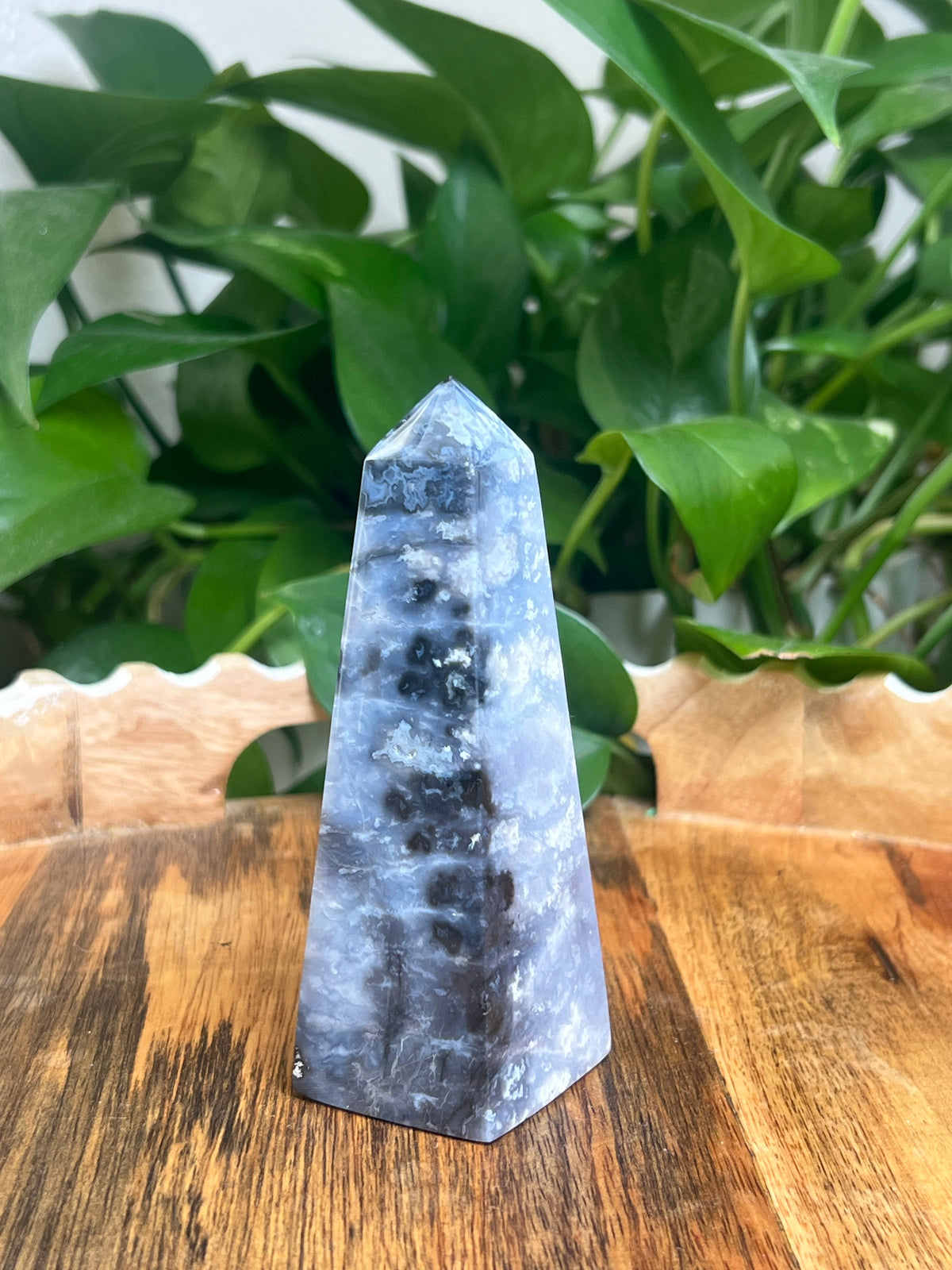 Blue Plume Agate Tower: NB