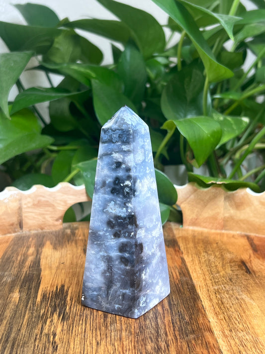 Blue Plume Agate Tower: NB