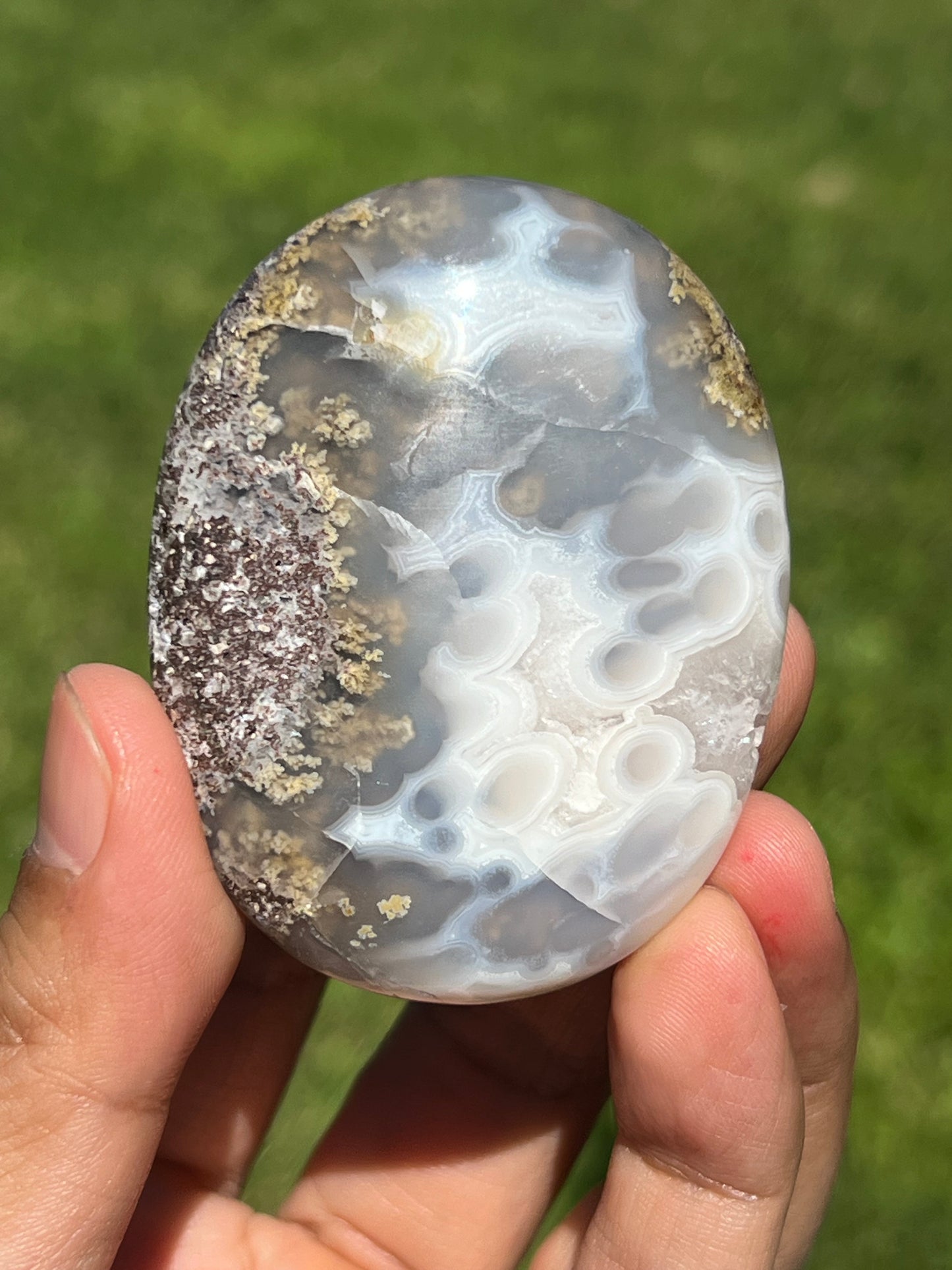 Scenic Moss Agate Palmstone DA