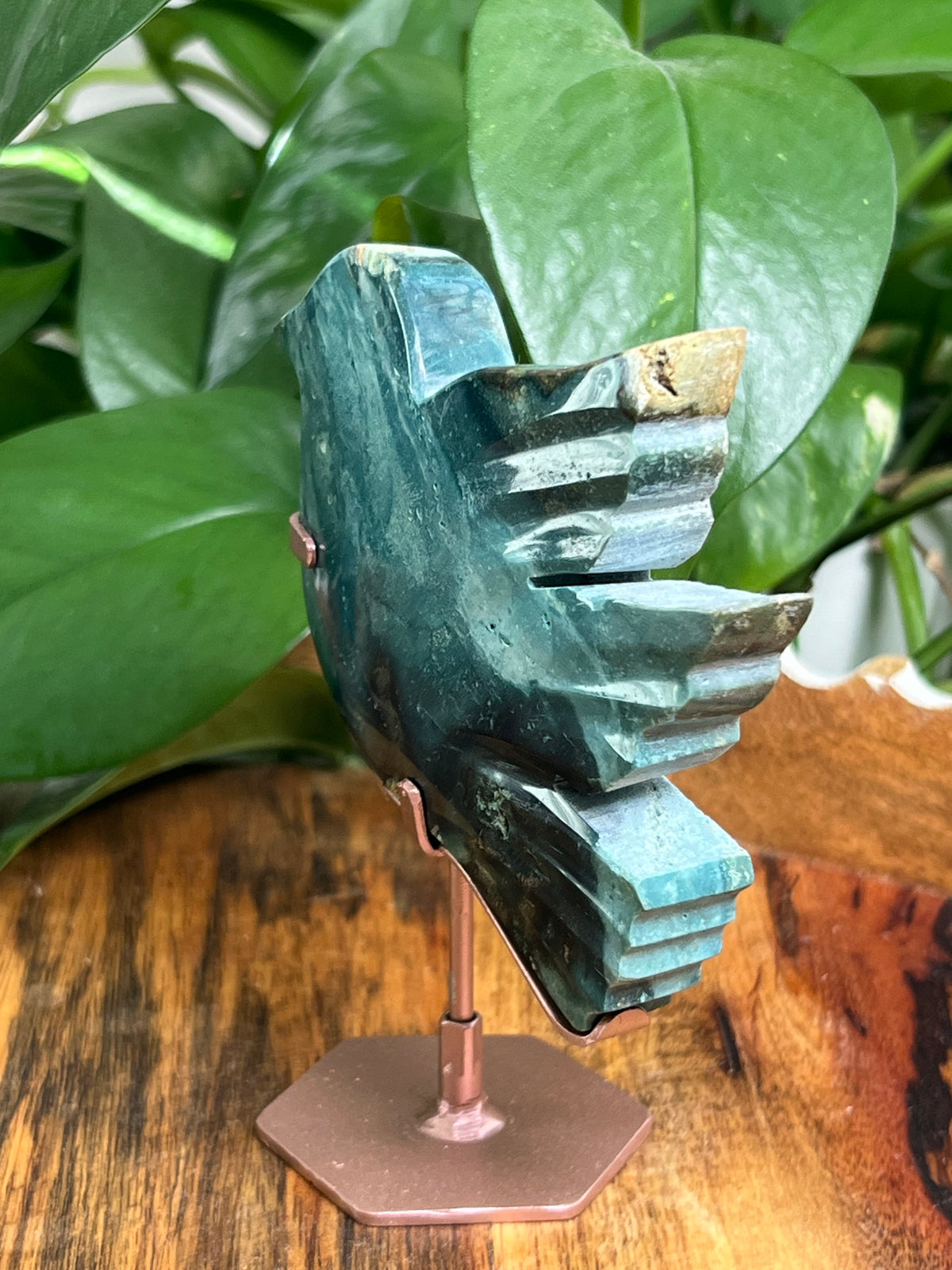 Blue Green Jasper Bird: RK