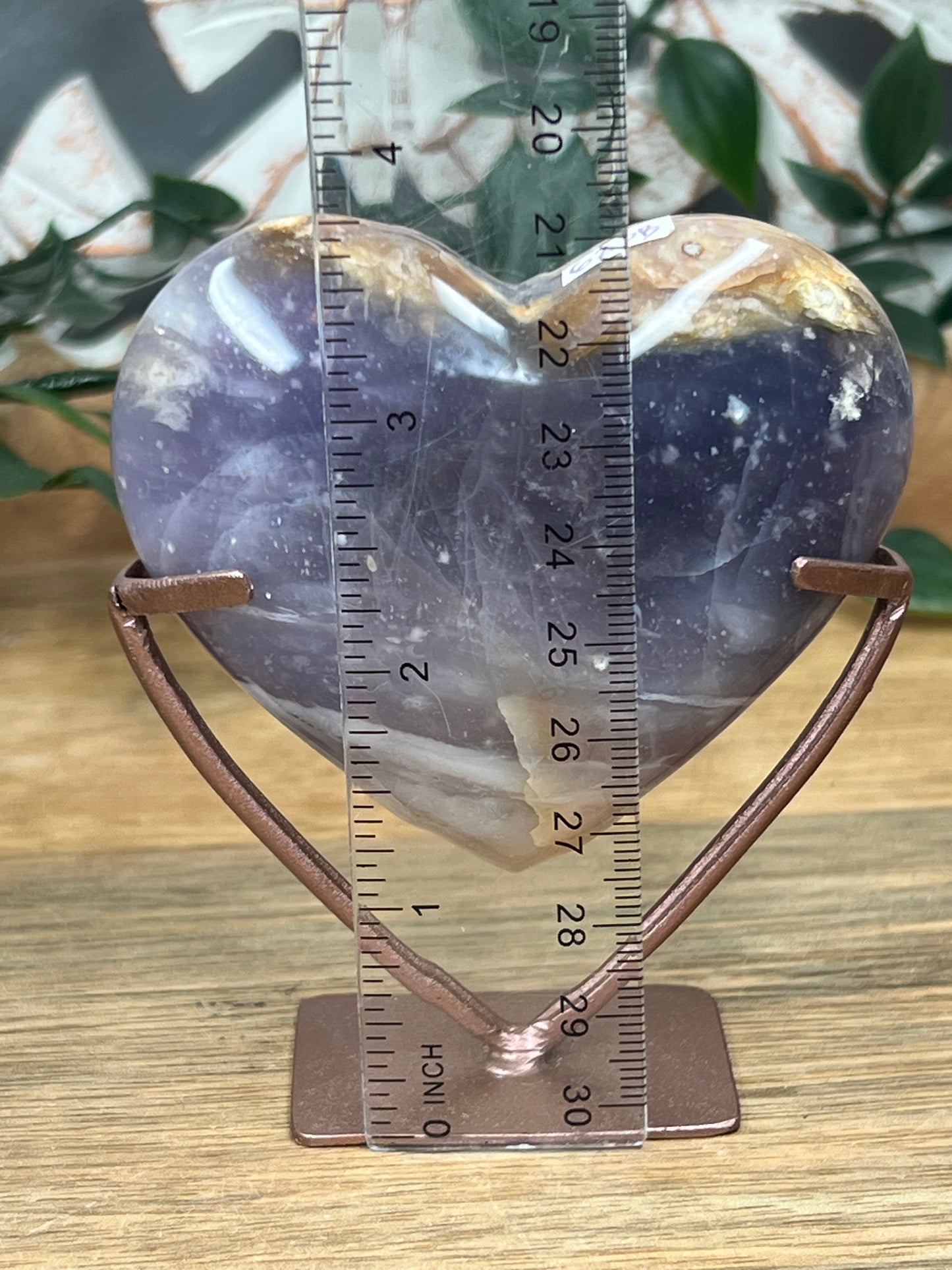 Purple Chalcedony Heart