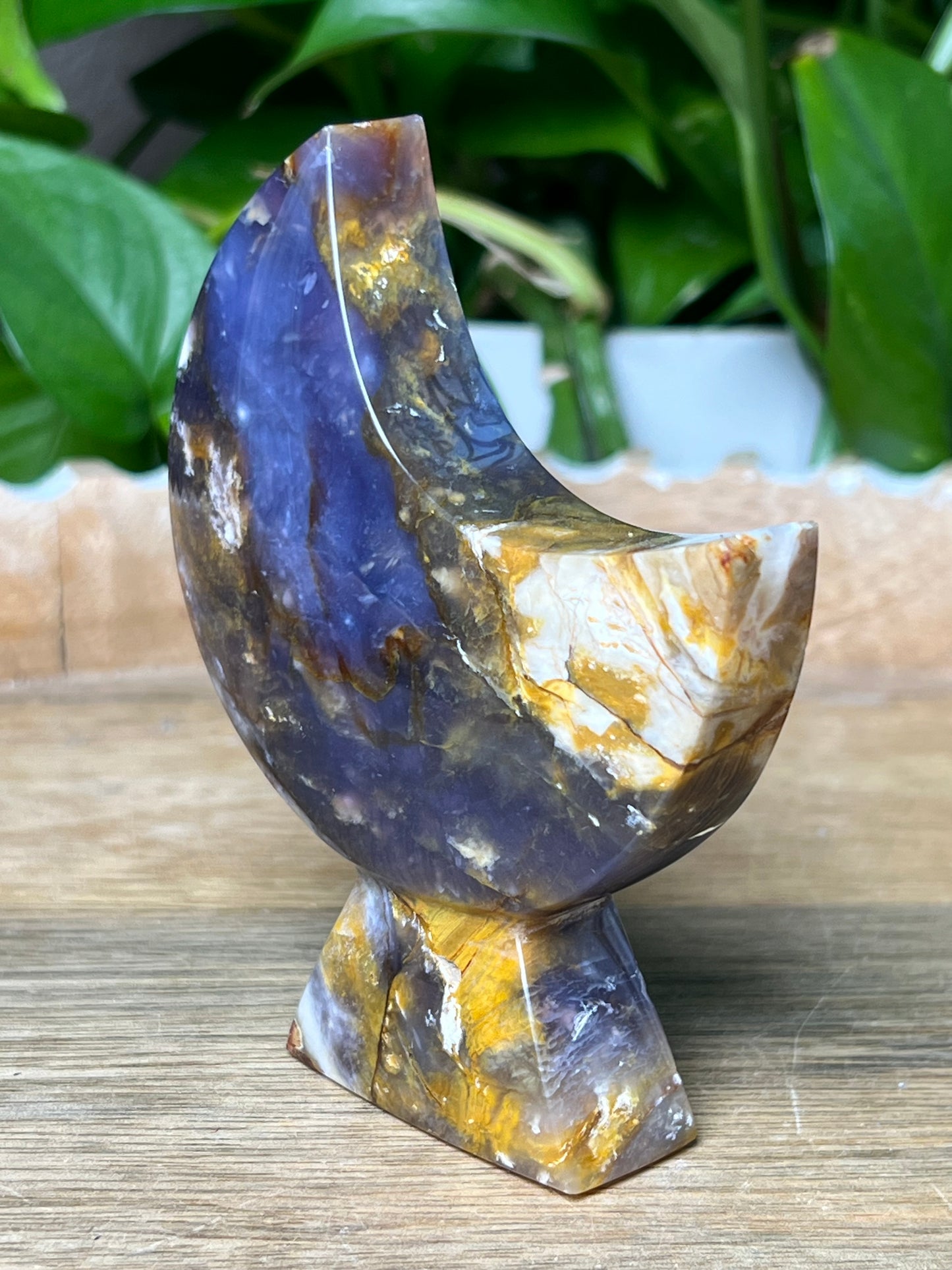 Purple Chalcedony Moon