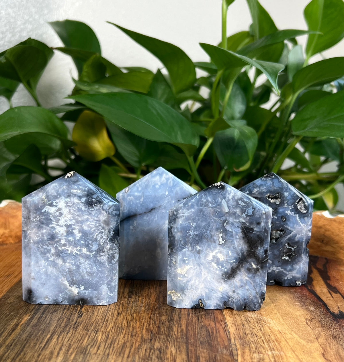 Blue Plume Agate Flat Towers