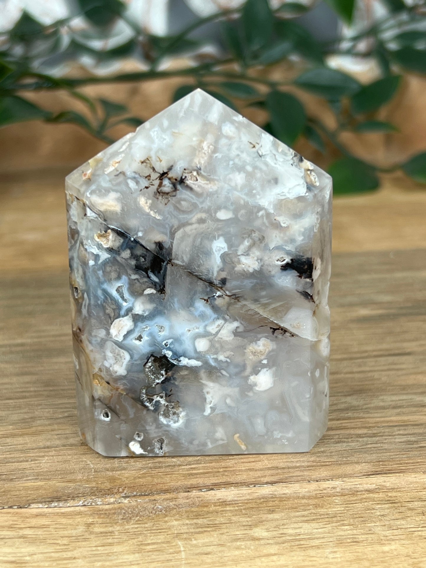 Dendritic Tiger Agate Tower