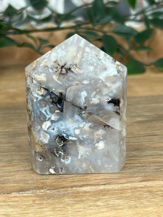 Dendritic Tiger Agate Tower