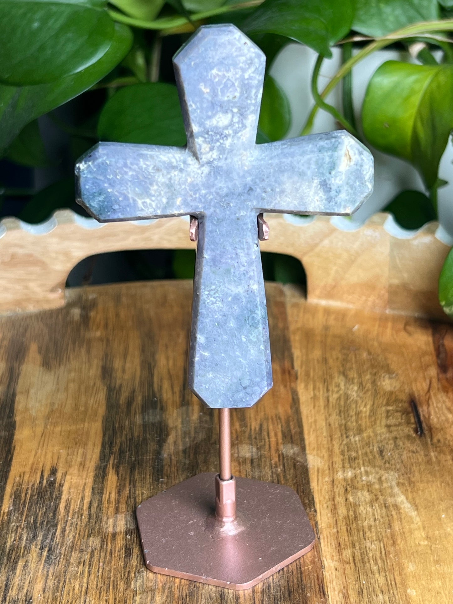 Grape Agate Cross