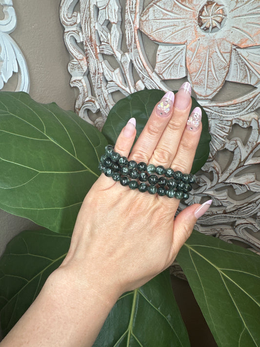 Seraphinite Beaded Bracelet