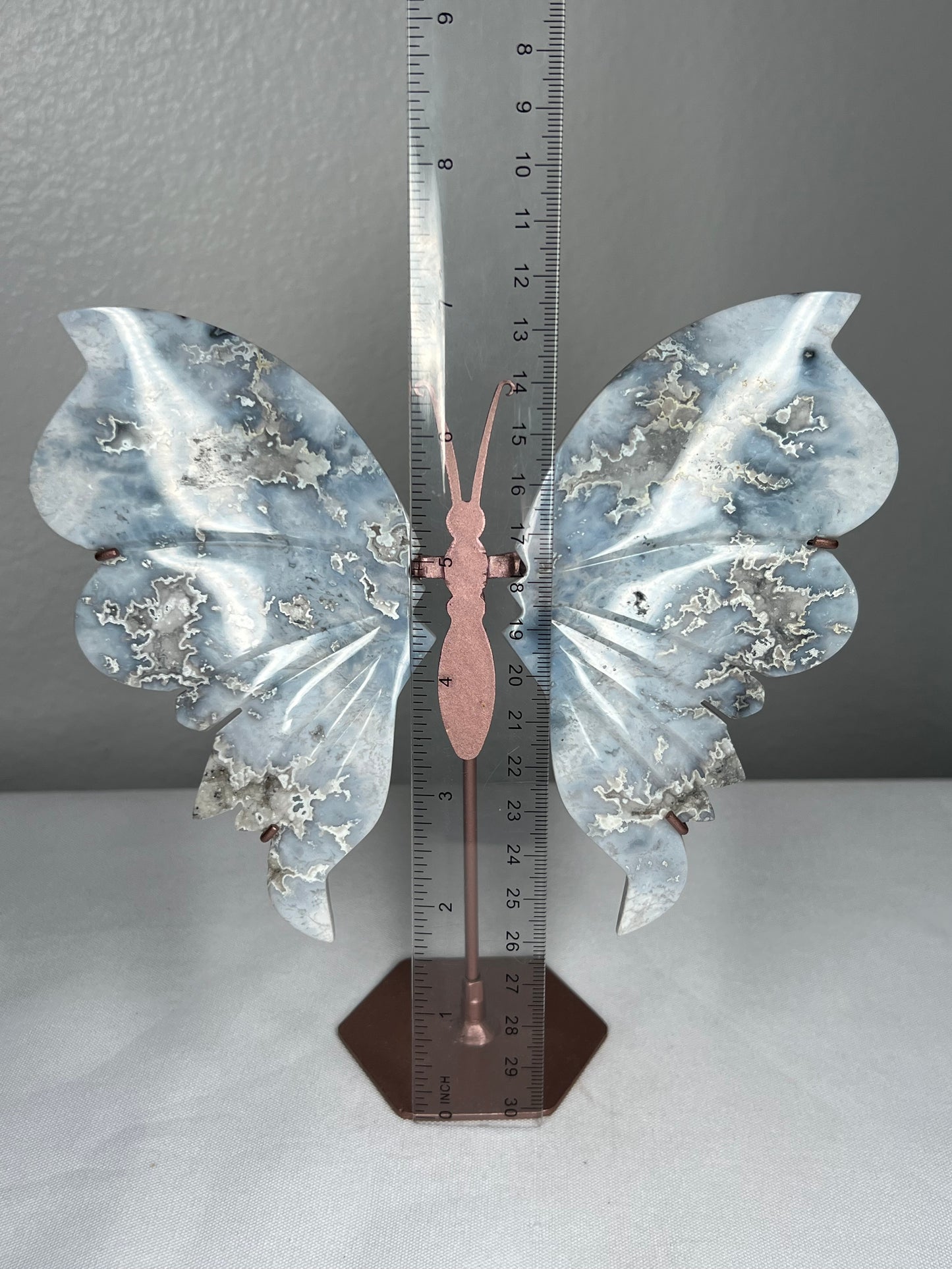 Blue Plume Agate Wings