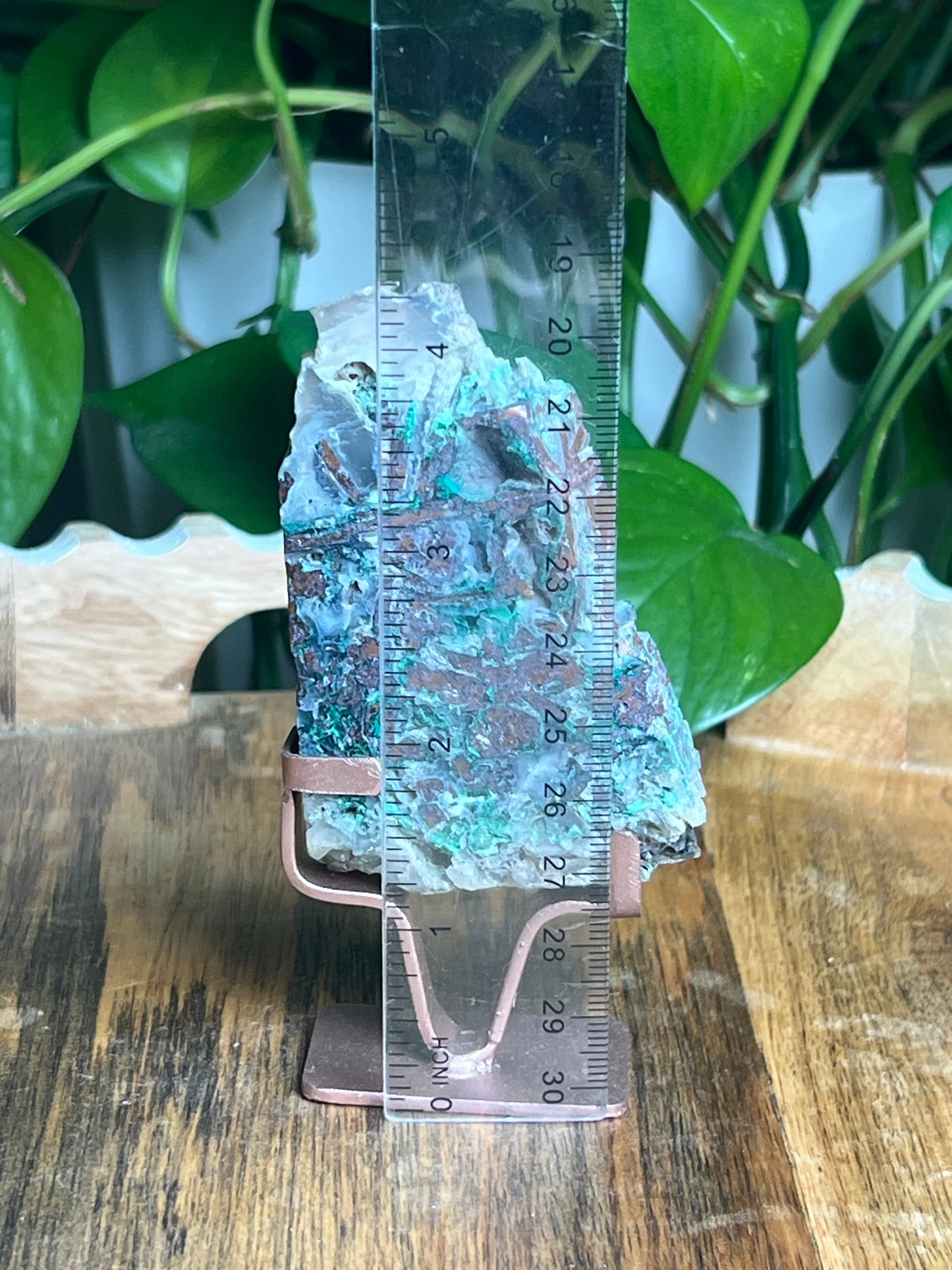 Copper In Malachite Chrysocolla and Chalcedony Slab: R