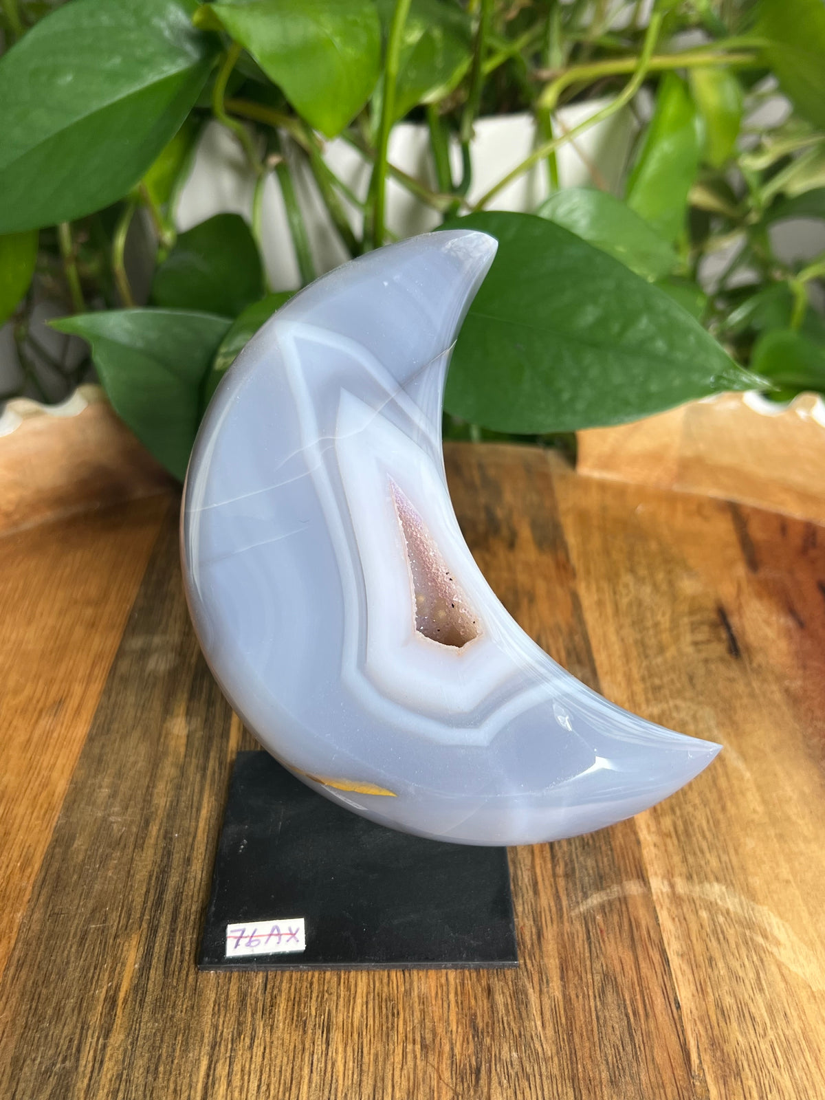 Brazilian Druzy Agate Moon: AX