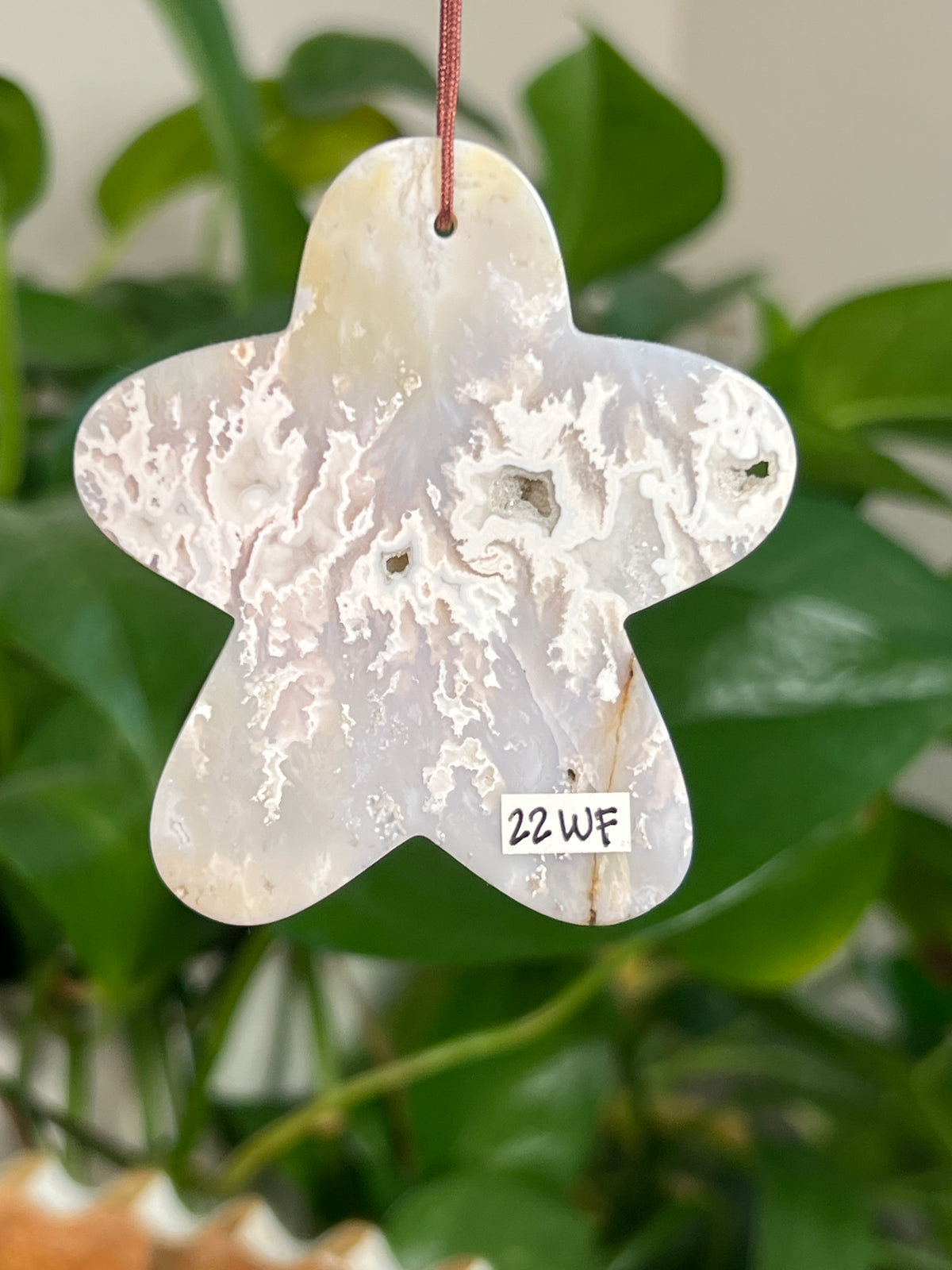 Winter Plume Agate Gingerbread Ornaments