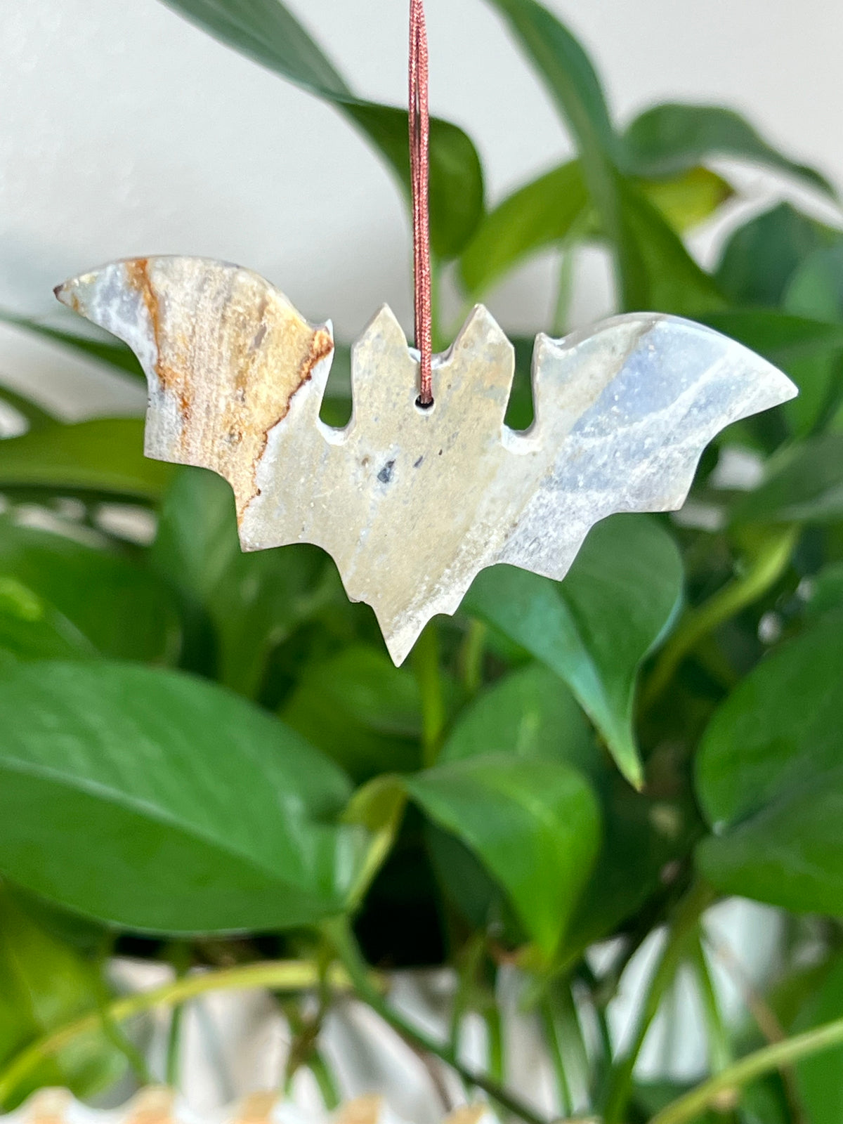 Blue Green Jasper Bat Ornaments