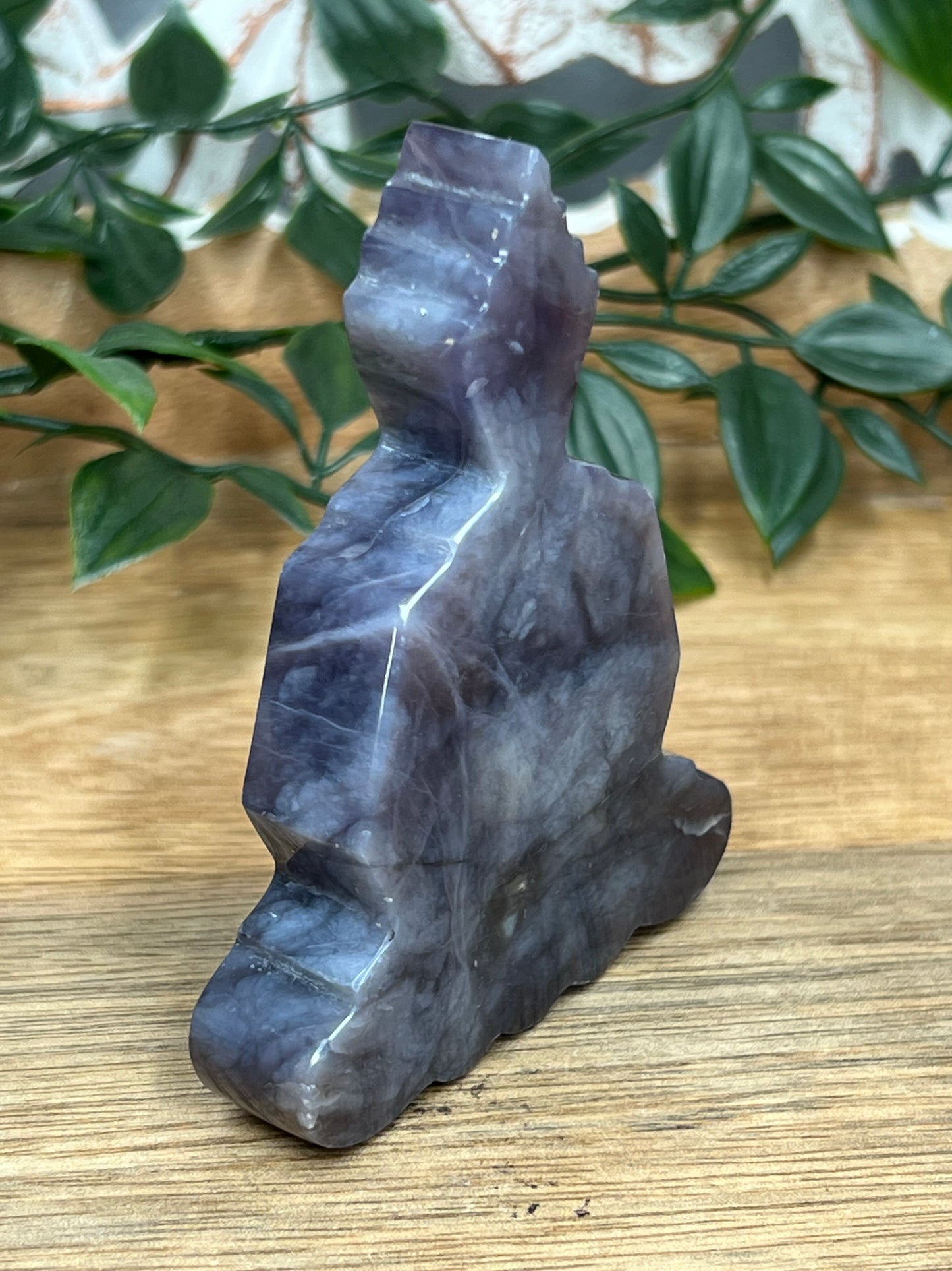 Purple Chalcedony Buddha