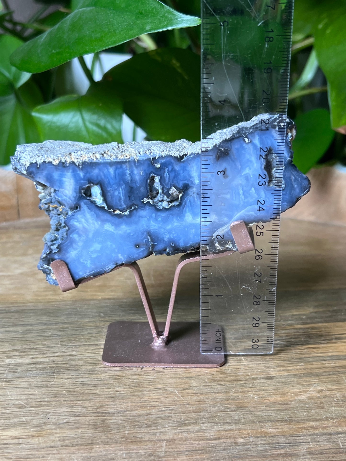 Blue Plume Agate Slab