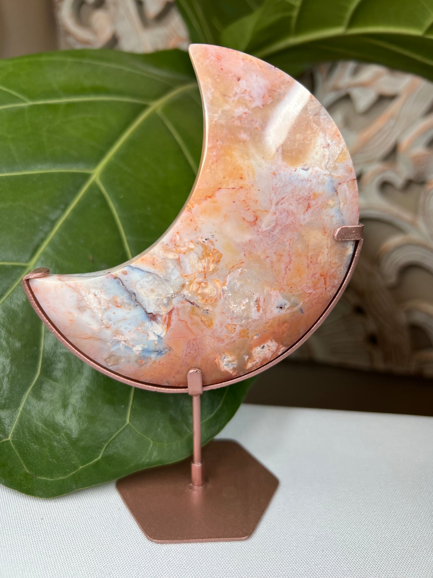Pink Carnelian Moon