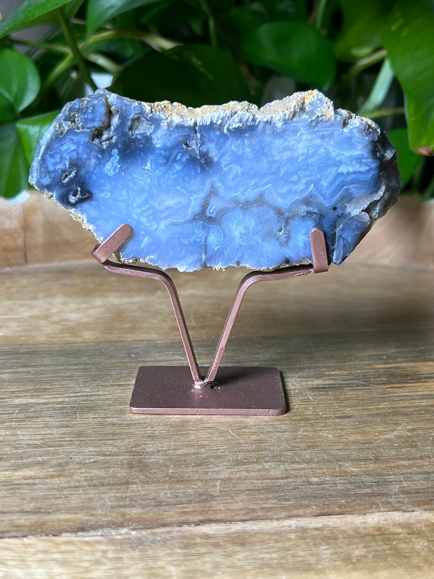 Blue Plume Agate Slab