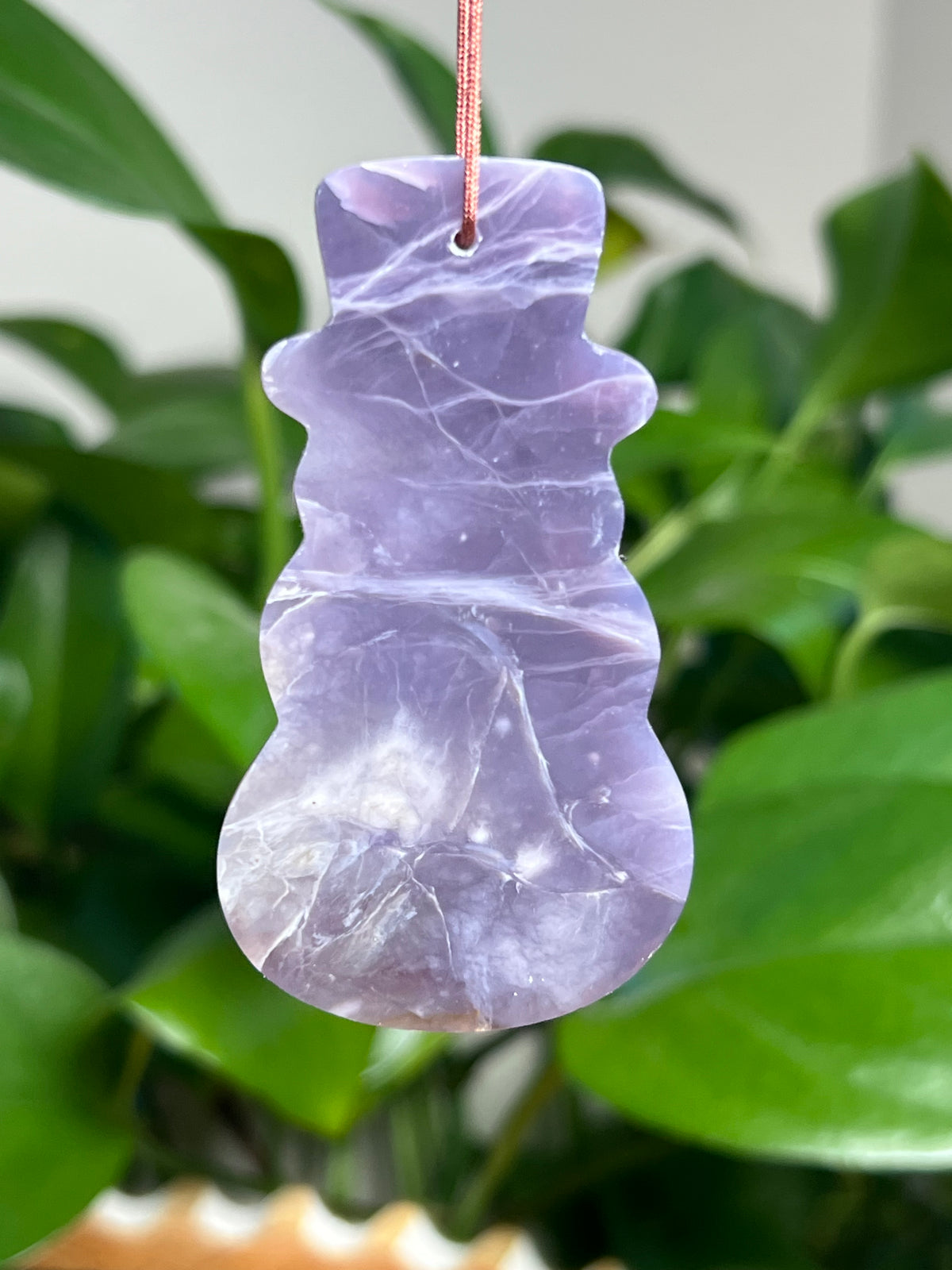 Purple Chalcedony Snowman Ornaments