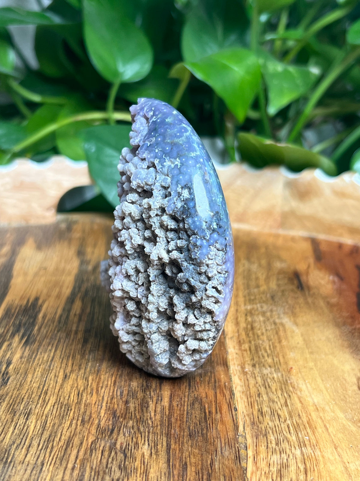 Grape Agate Self-Standing Moon: GA