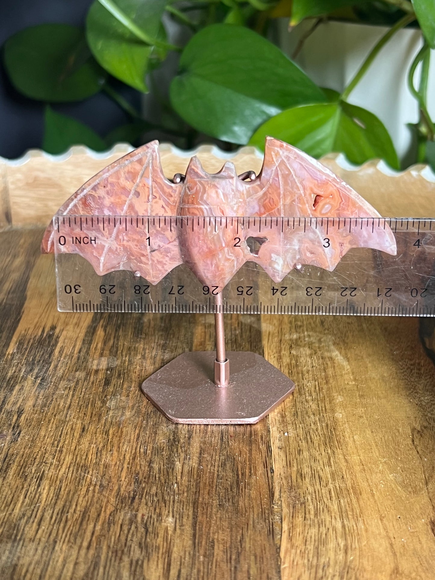 Pink Carnelian Bat