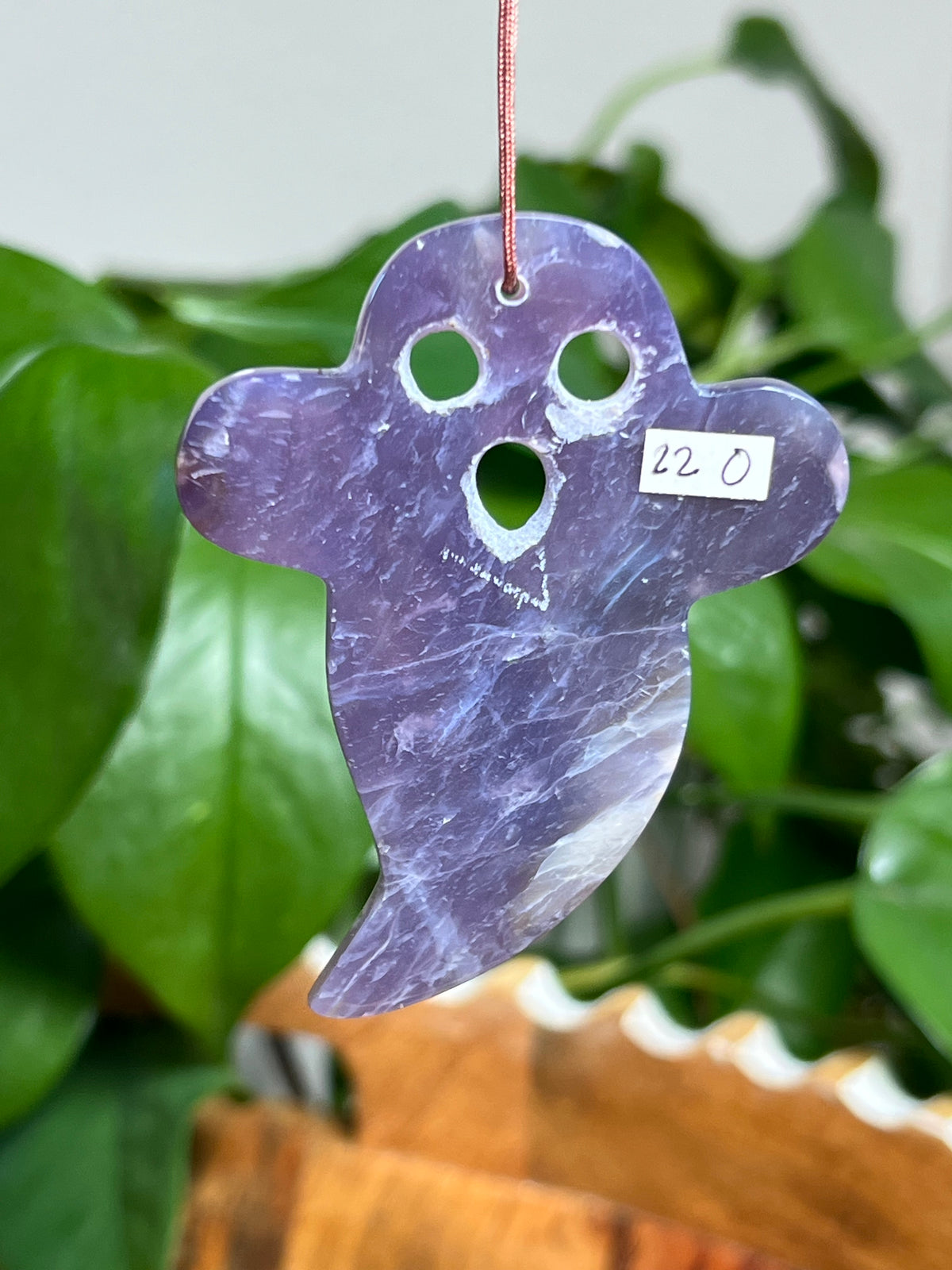 Purple Chalcedony Ghost Ornaments