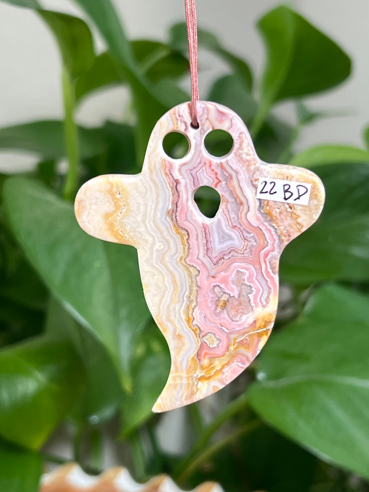 Crazy Lace Agate Ornament Ghost: BD