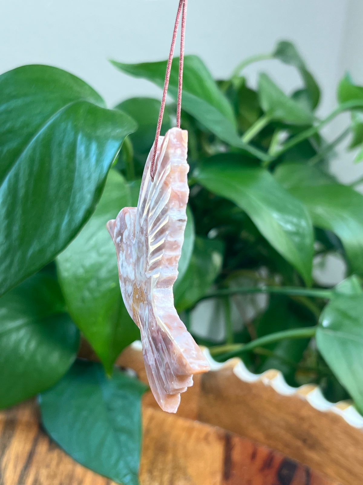 Sumatra Plume Agate Hummingbird Ornaments