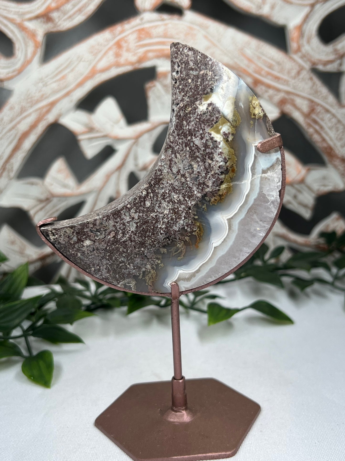 Scenic Moss Agate Moon