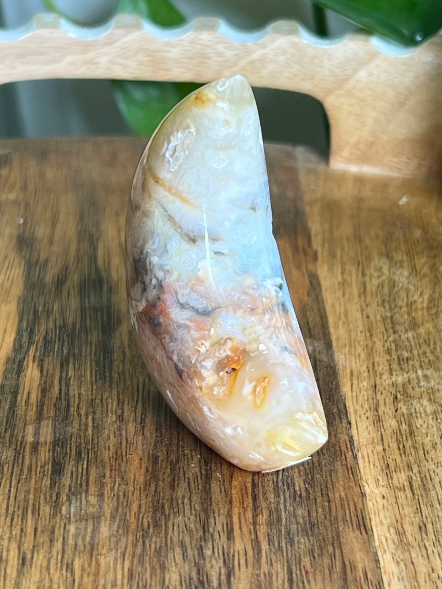 Rainbow Plume Agate Moon C