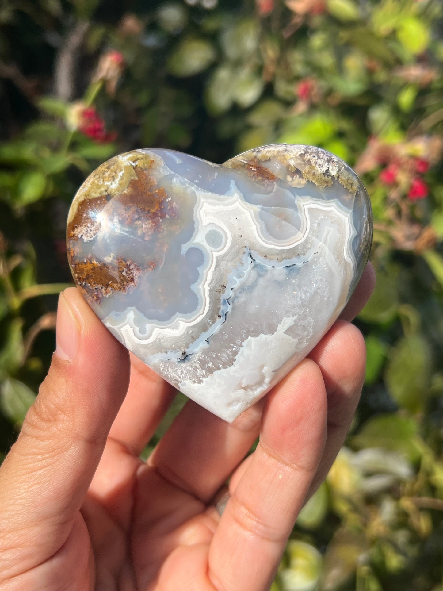 Scenic Moss Agate Heart AA