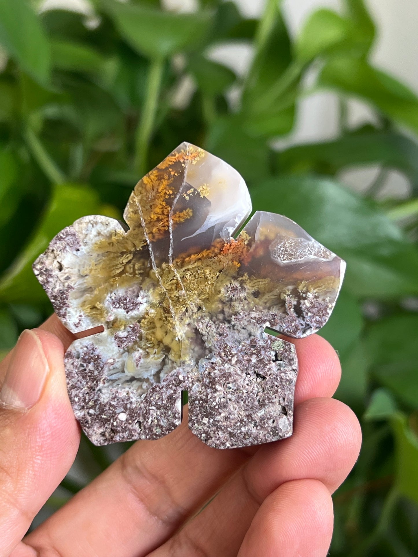 Scenic Moss Agate Flower