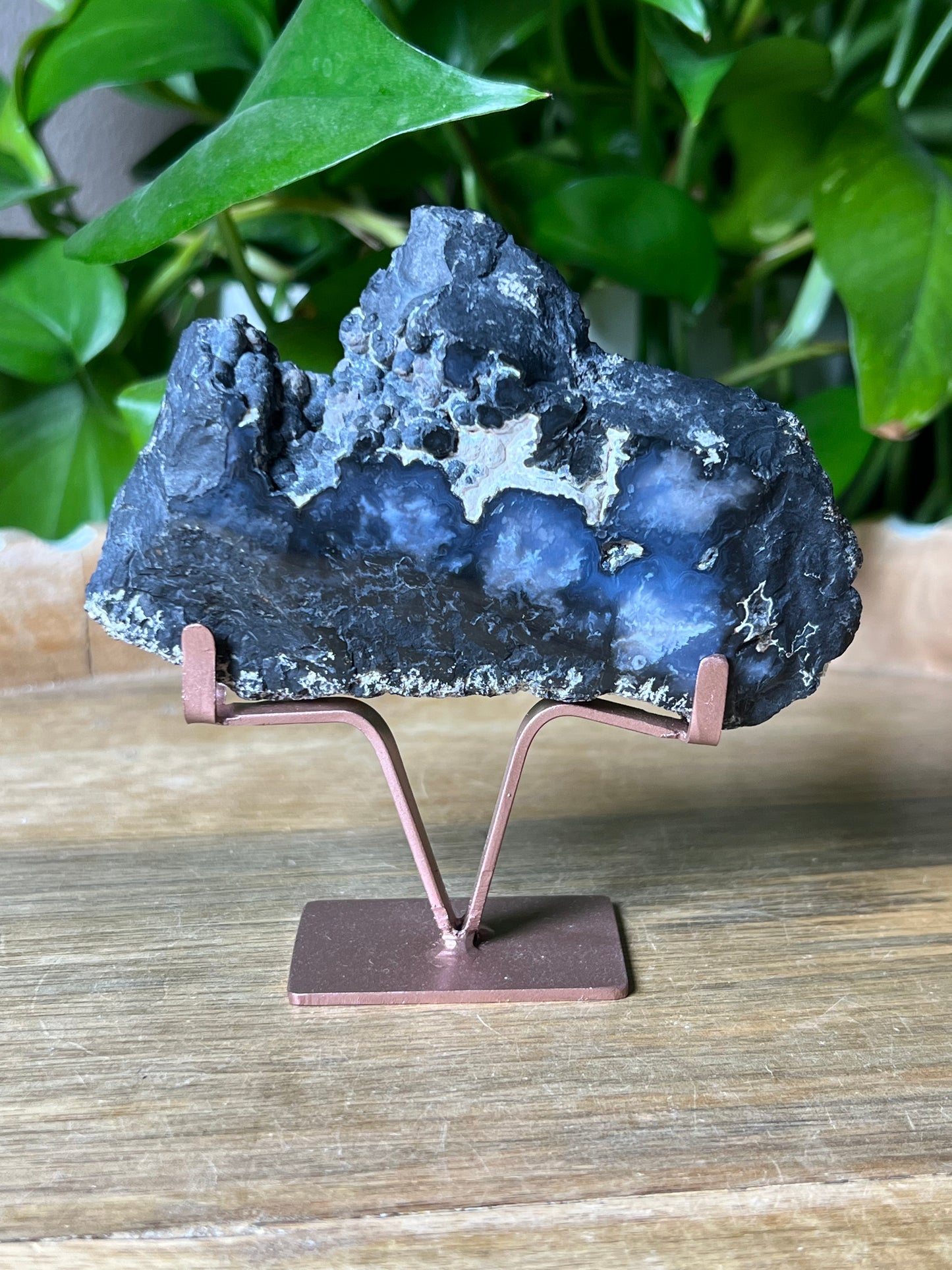 Blue Plume Agate Slab