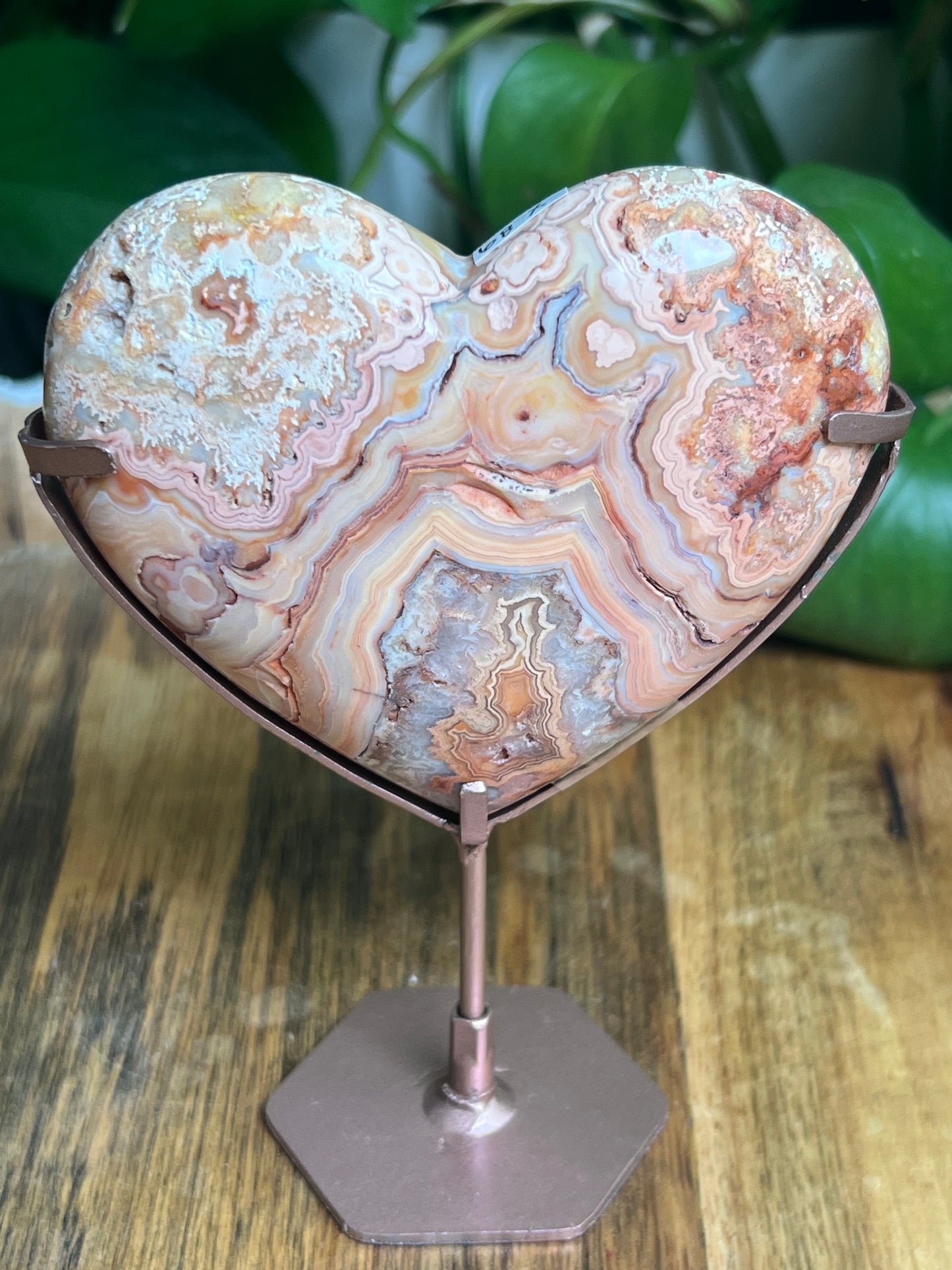 Crazy Lace Agate Heart