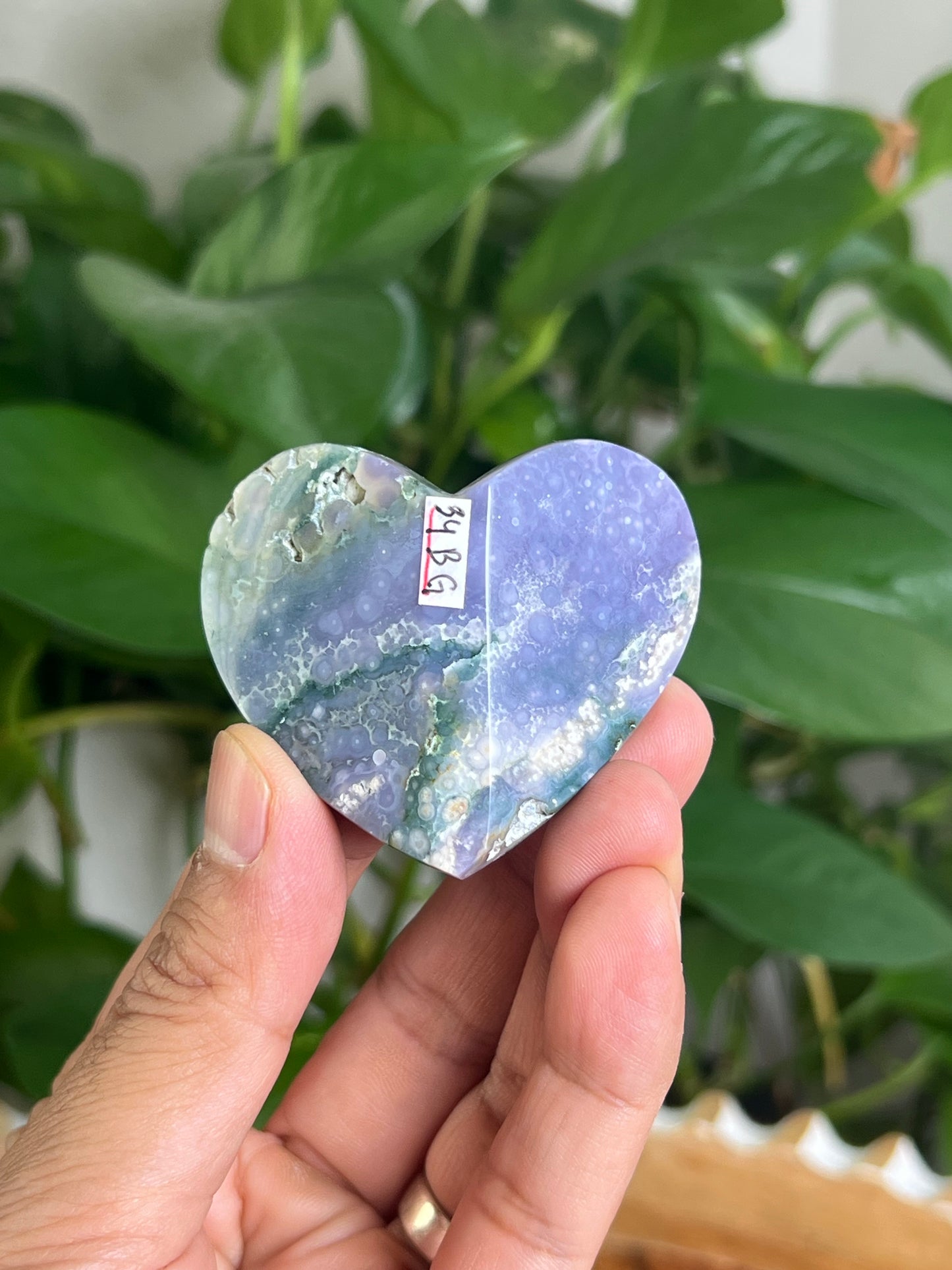 Grape Agate 3D Heart Butterfly: BG