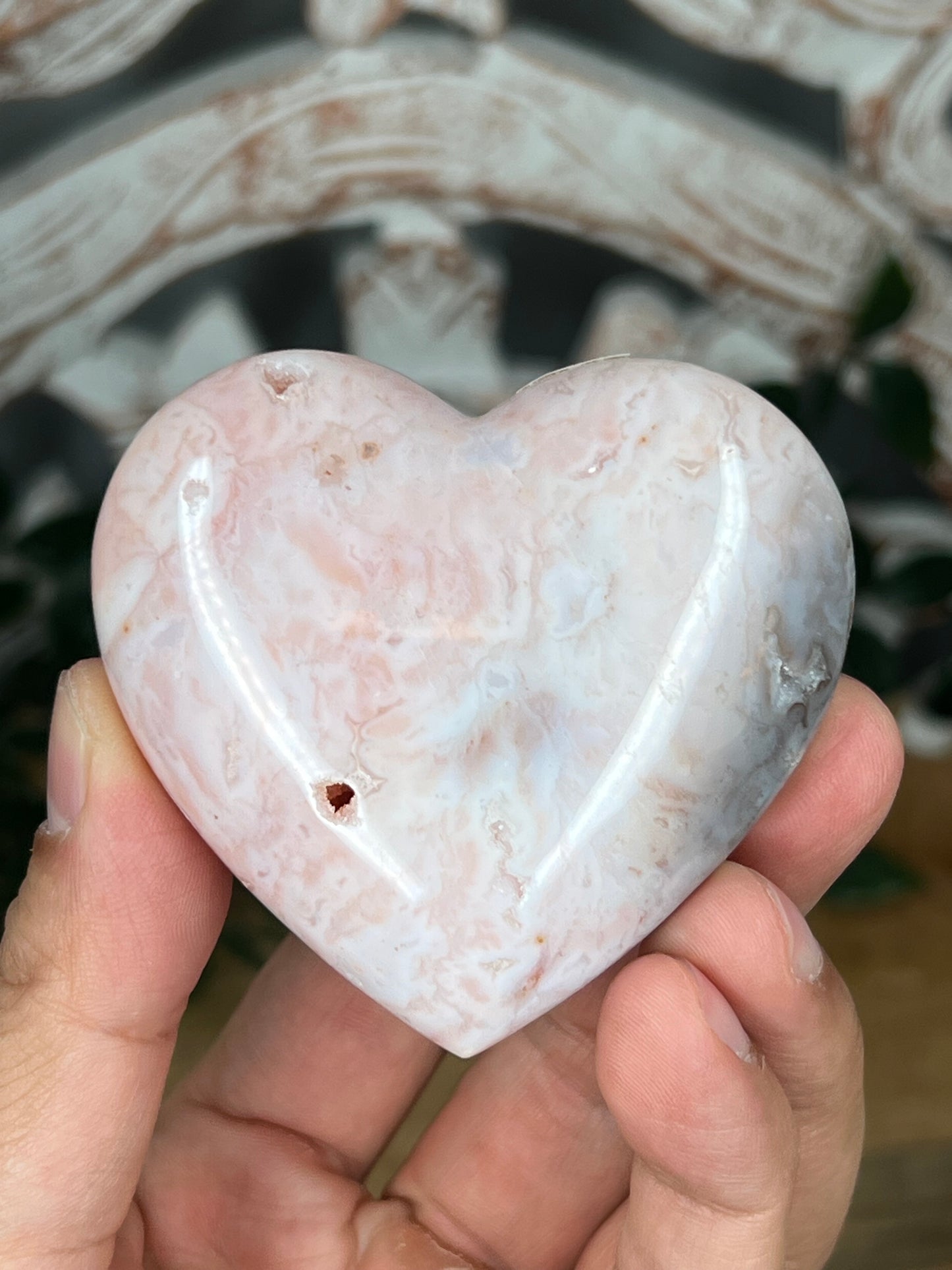 Pink Carnelian Heart