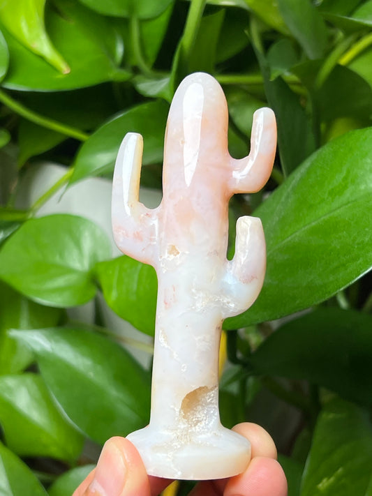 Pink Carnelian Cactus