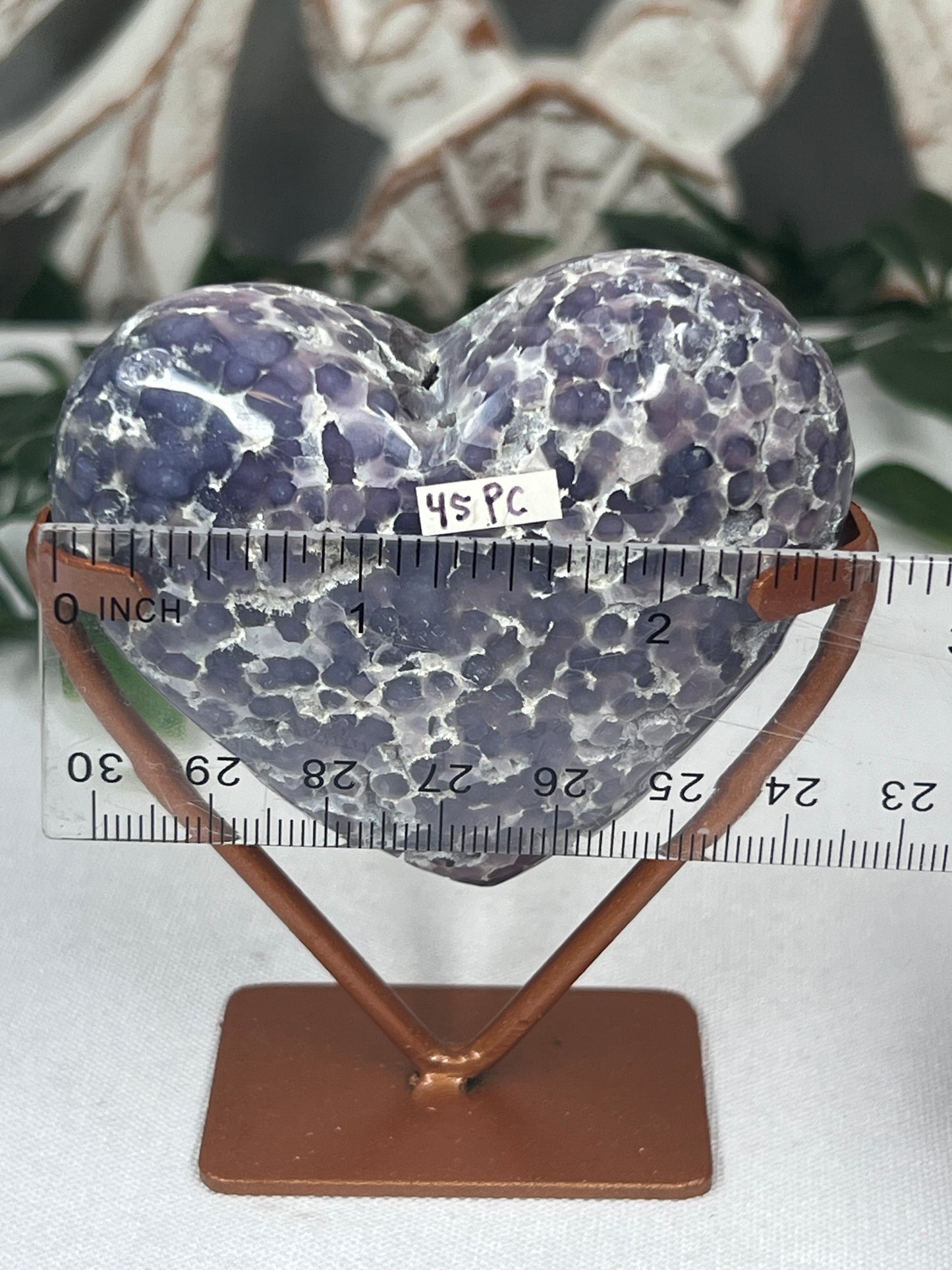 Grape Agate Heart